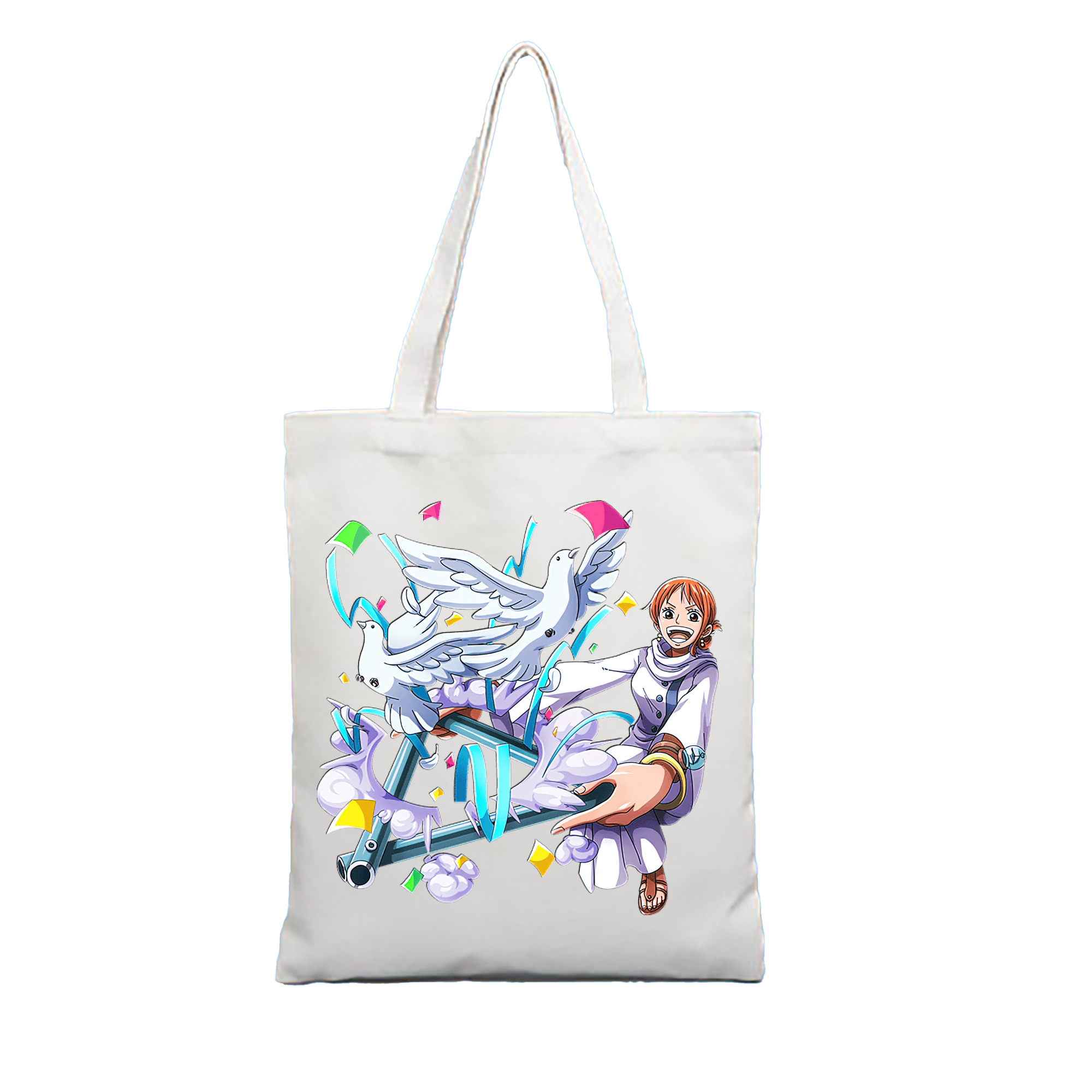 （画像用） ワンピース ナミ ONE PIECE Nami 縦型キャンバス生地手提げバッグ　トートバッグ