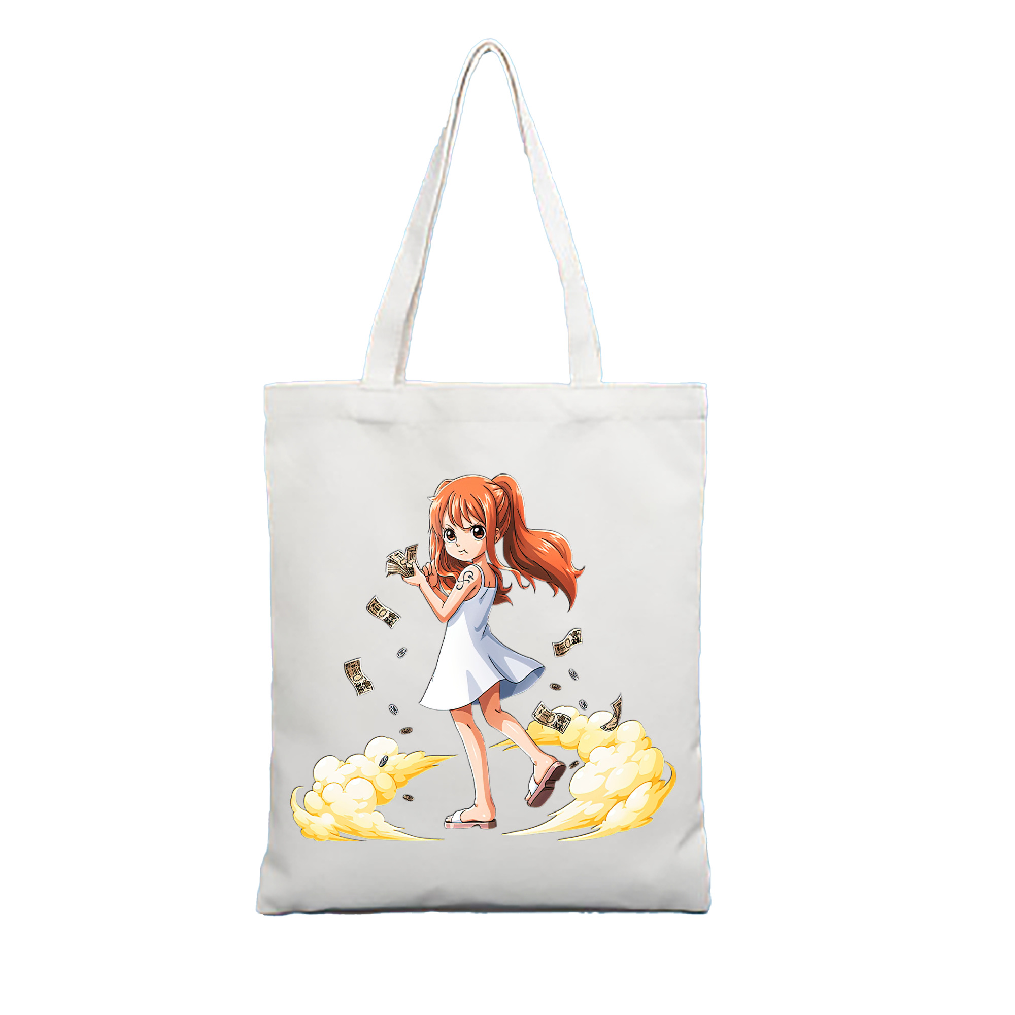 （画像用） ワンピース ナミ ONE PIECE Nami 縦型キャンバス生地手提げバッグ　トートバッグ