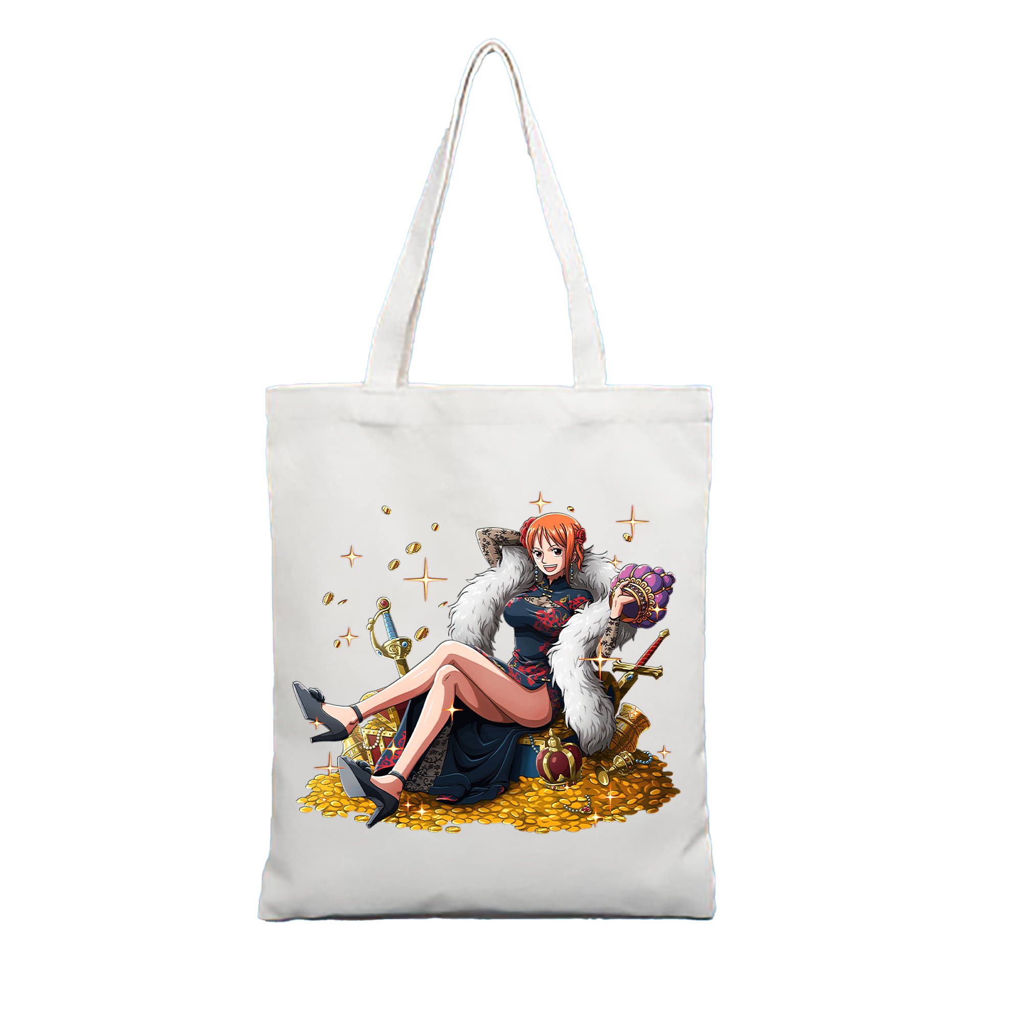 （画像用） ワンピース ナミ ONE PIECE Nami 縦型キャンバス生地手提げバッグ　トートバッグ