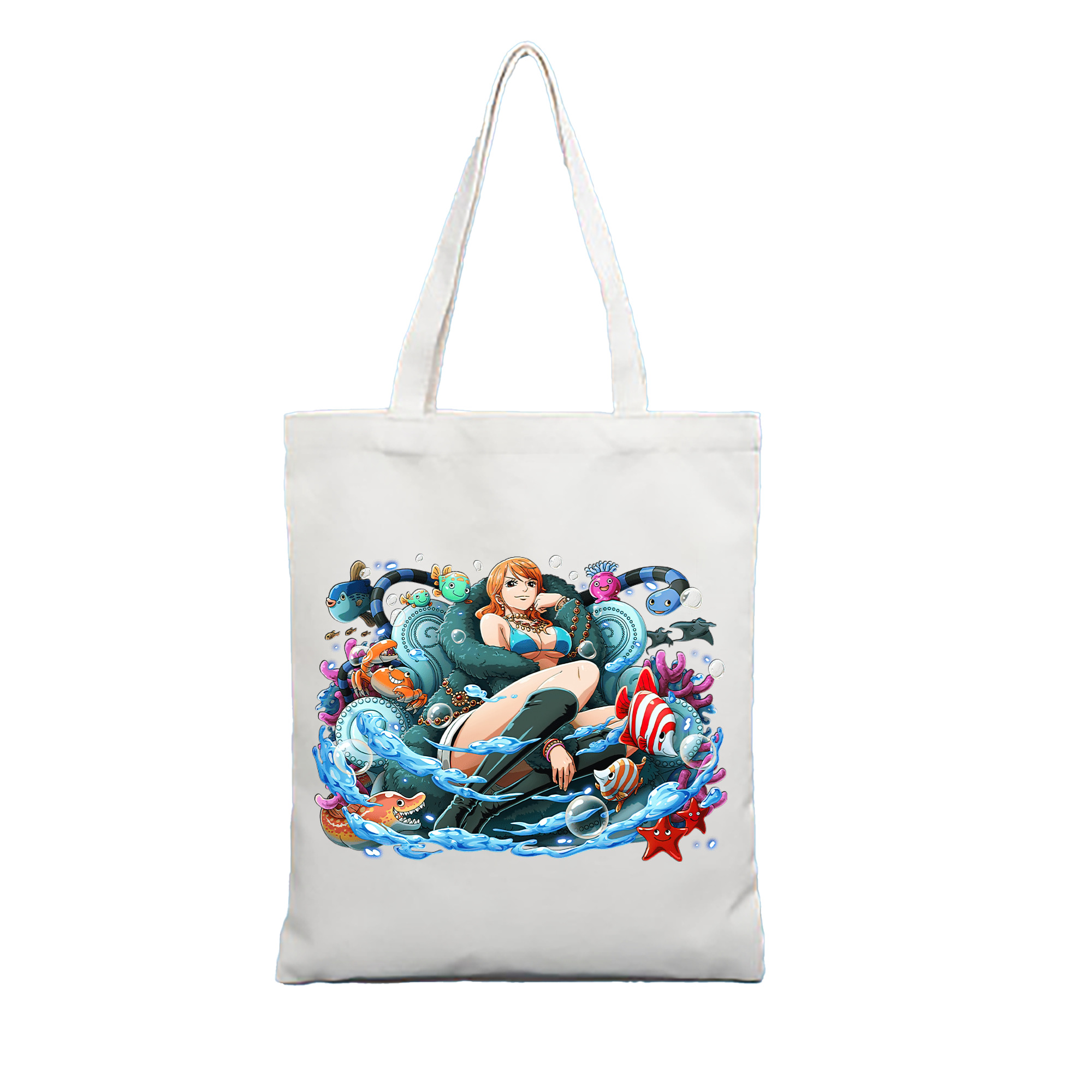 （画像用） ワンピース ナミ ONE PIECE Nami 縦型キャンバス生地手提げバッグ　トートバッグ