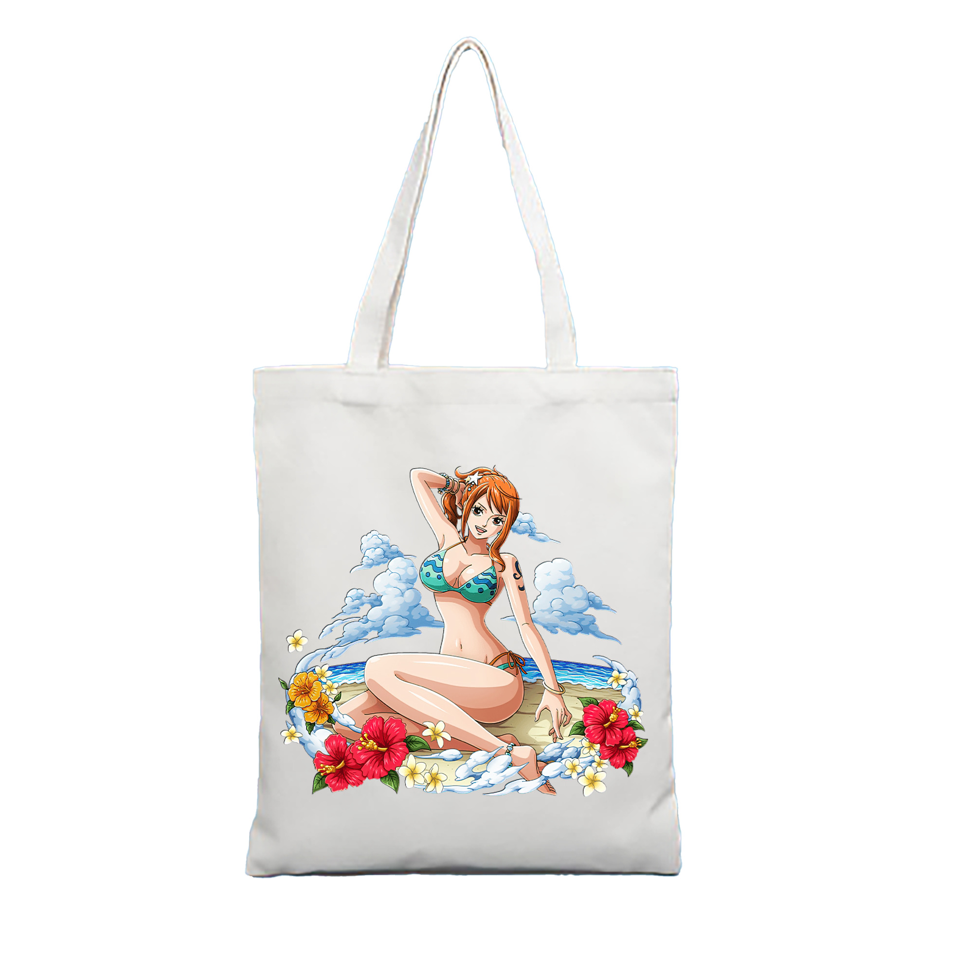 （画像用） ワンピース ナミ ONE PIECE Nami 縦型キャンバス生地手提げバッグ　トートバッグ