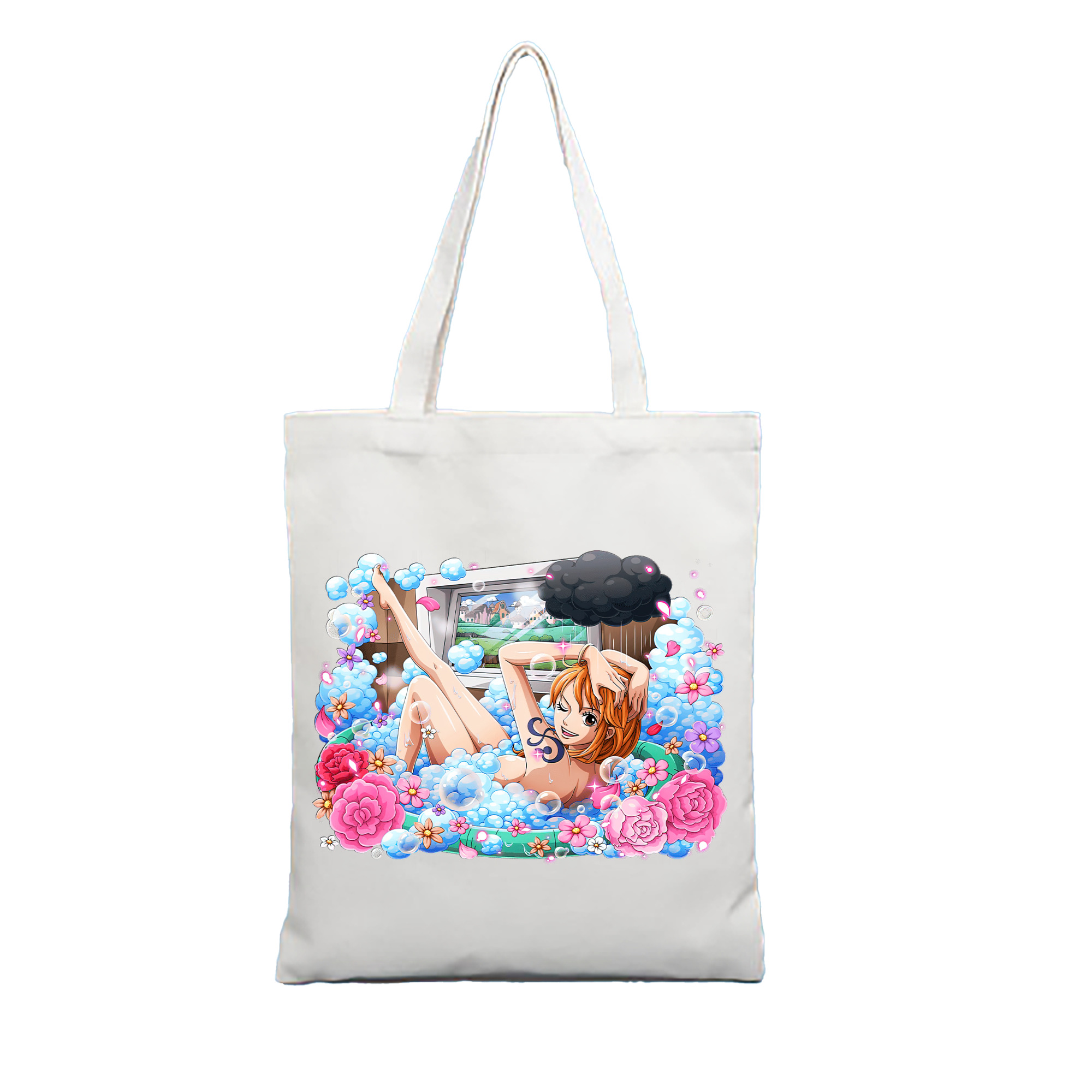 （画像用） ワンピース ナミ ONE PIECE Nami 縦型キャンバス生地手提げバッグ　トートバッグ