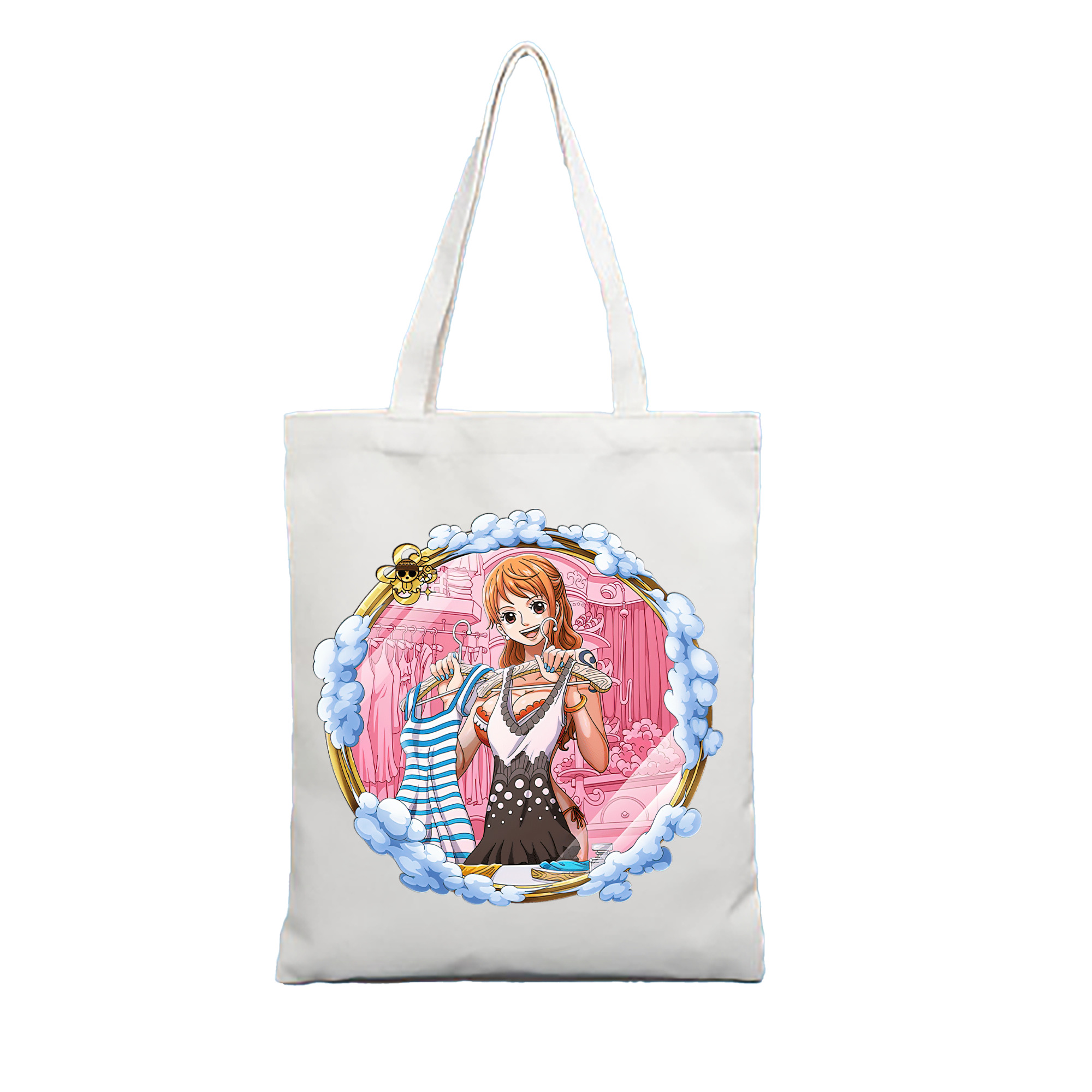 （画像用） ワンピース ナミ ONE PIECE Nami 縦型キャンバス生地手提げバッグ　トートバッグ