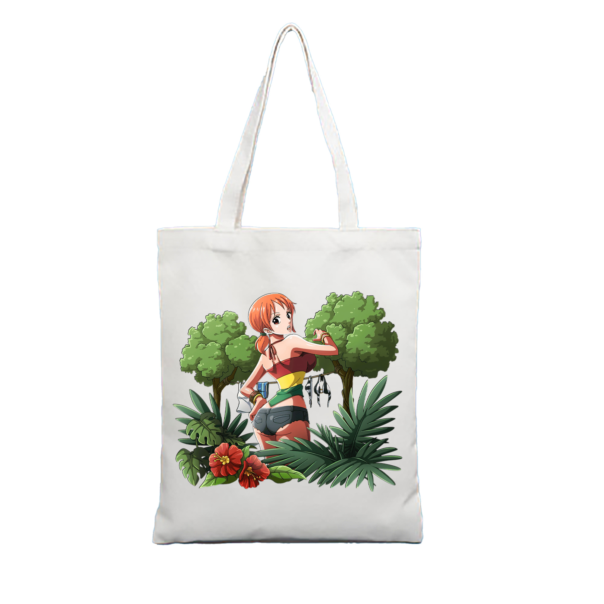 （画像用） ワンピース ナミ ONE PIECE Nami 縦型キャンバス生地手提げバッグ　トートバッグ