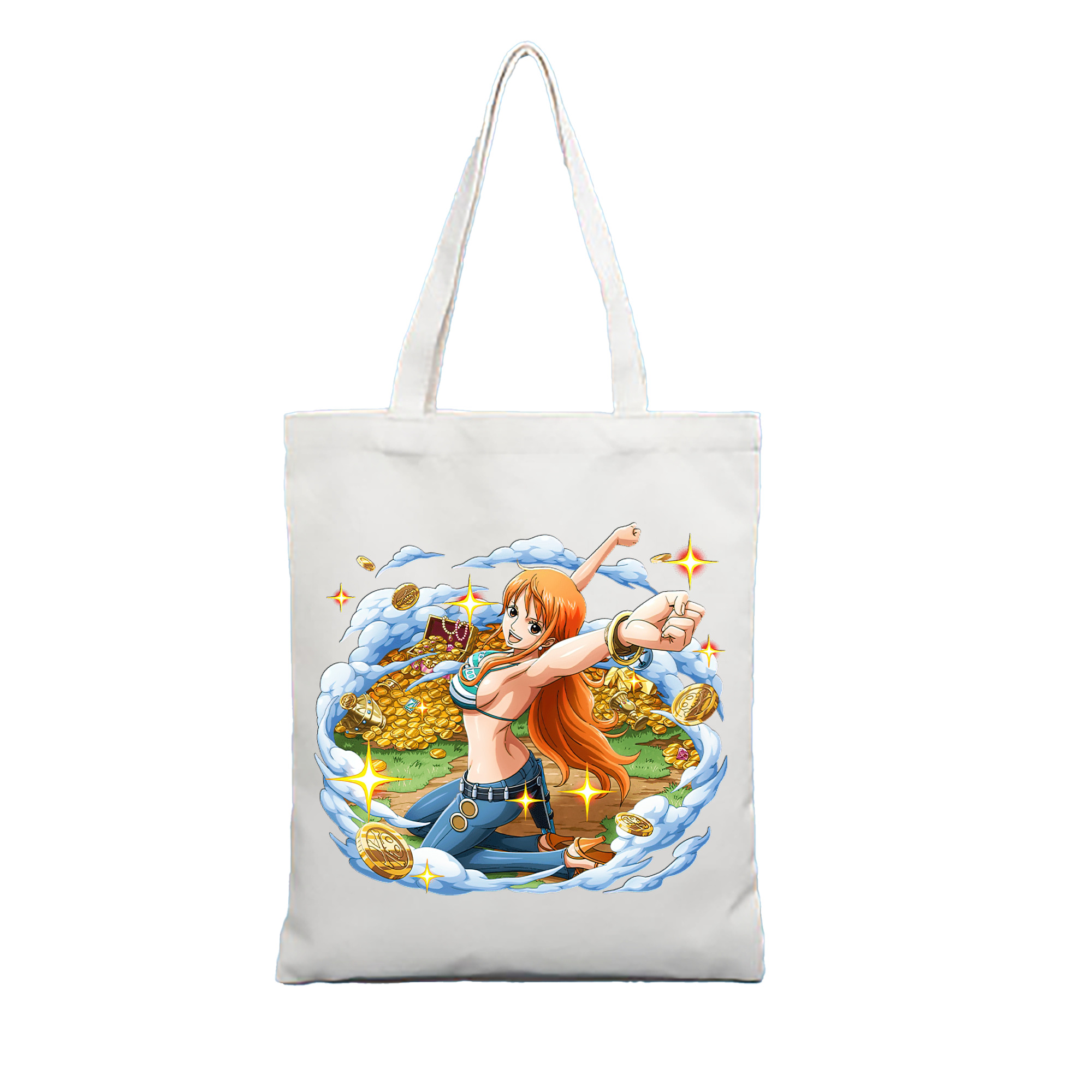（画像用） ワンピース ナミ ONE PIECE Nami 縦型キャンバス生地手提げバッグ　トートバッグ