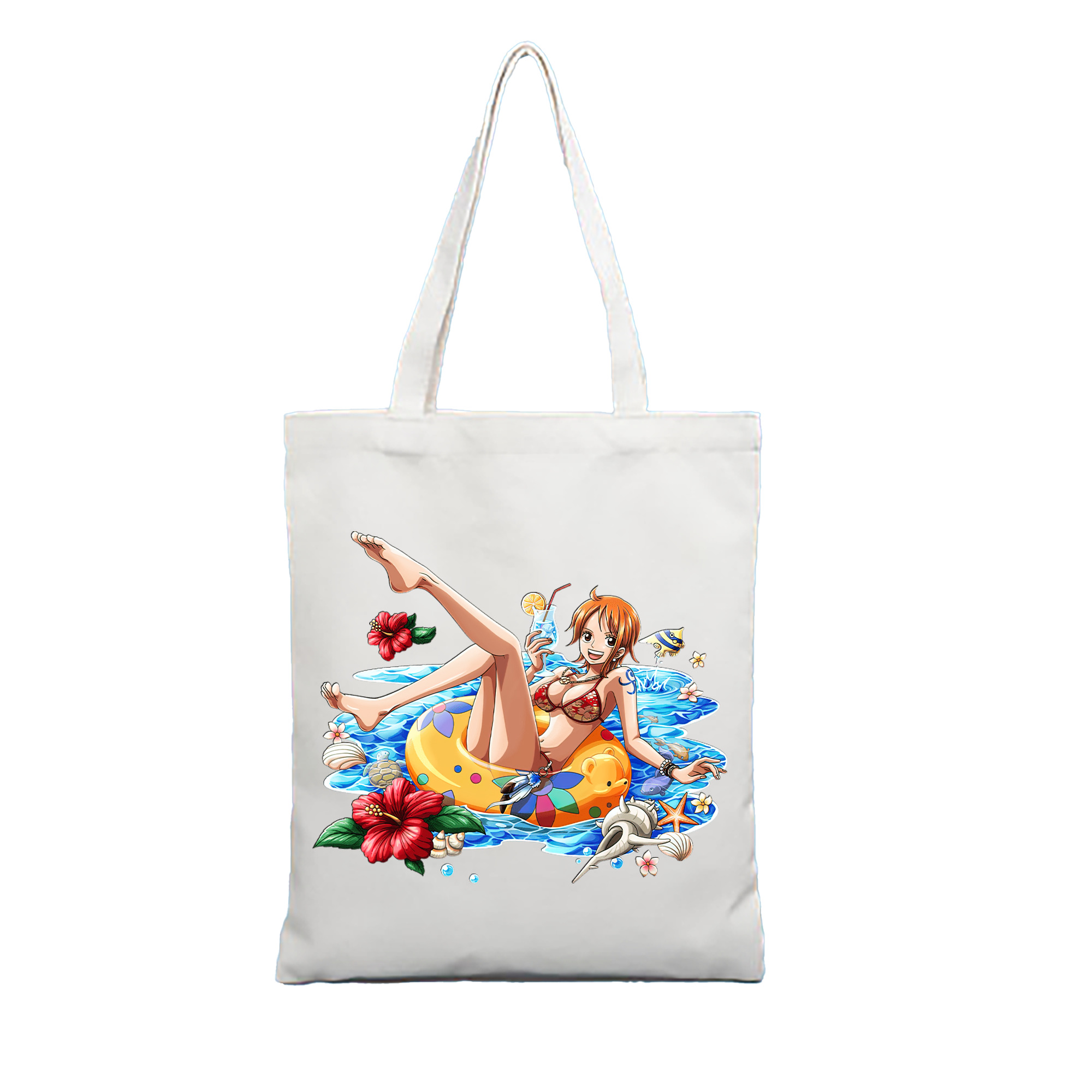 （画像用） ワンピース ナミ ONE PIECE Nami 縦型キャンバス生地手提げバッグ　トートバッグ