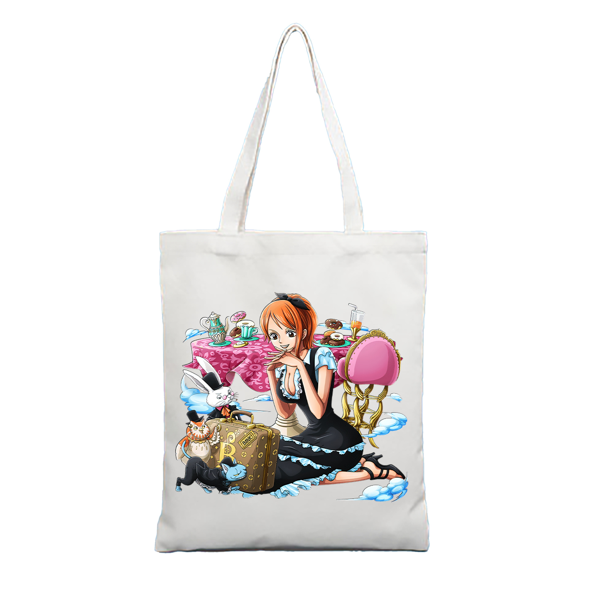 （画像用） ワンピース ナミ ONE PIECE Nami 縦型キャンバス生地手提げバッグ　トートバッグ