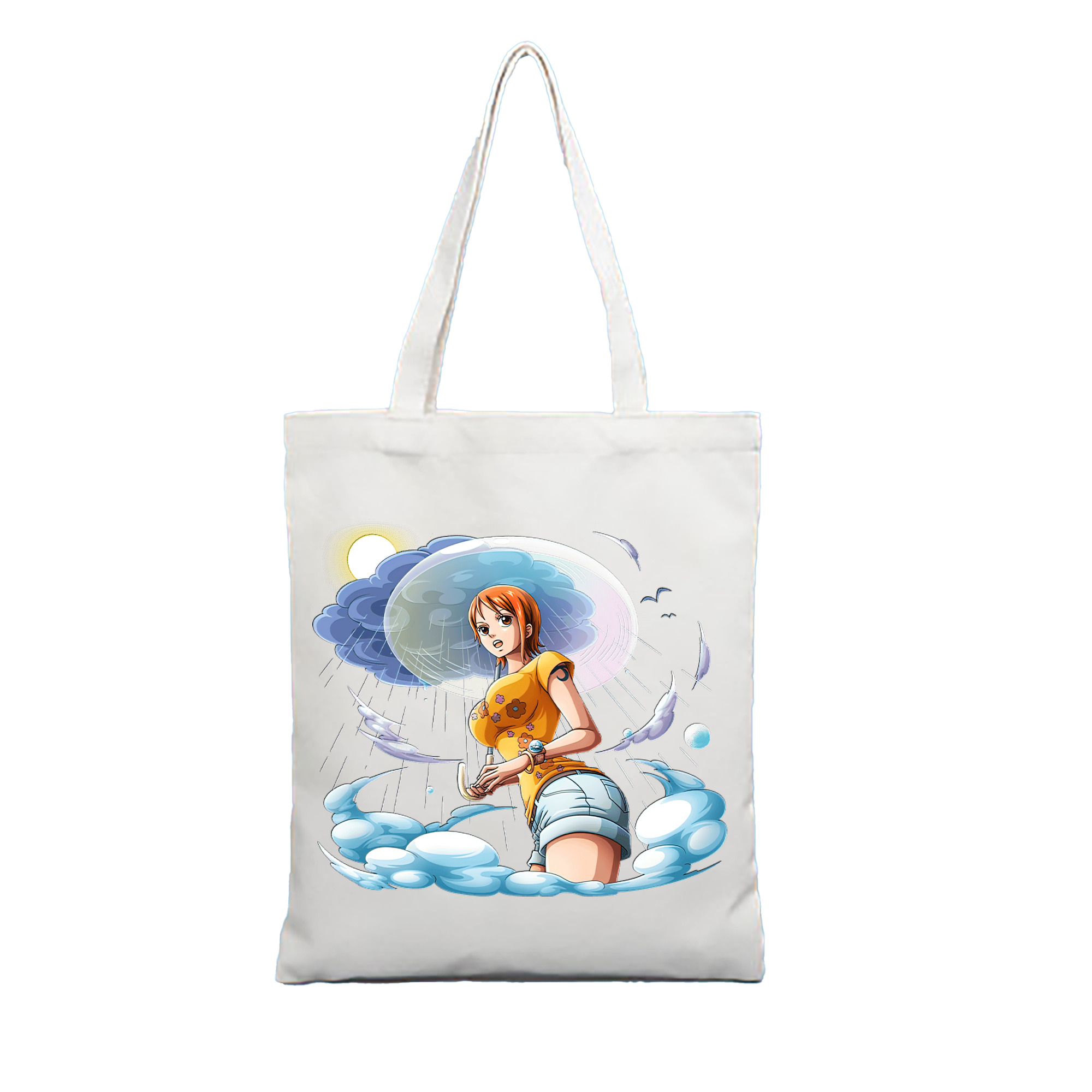 （画像用） ワンピース ナミ ONE PIECE Nami 縦型キャンバス生地手提げバッグ　トートバッグ