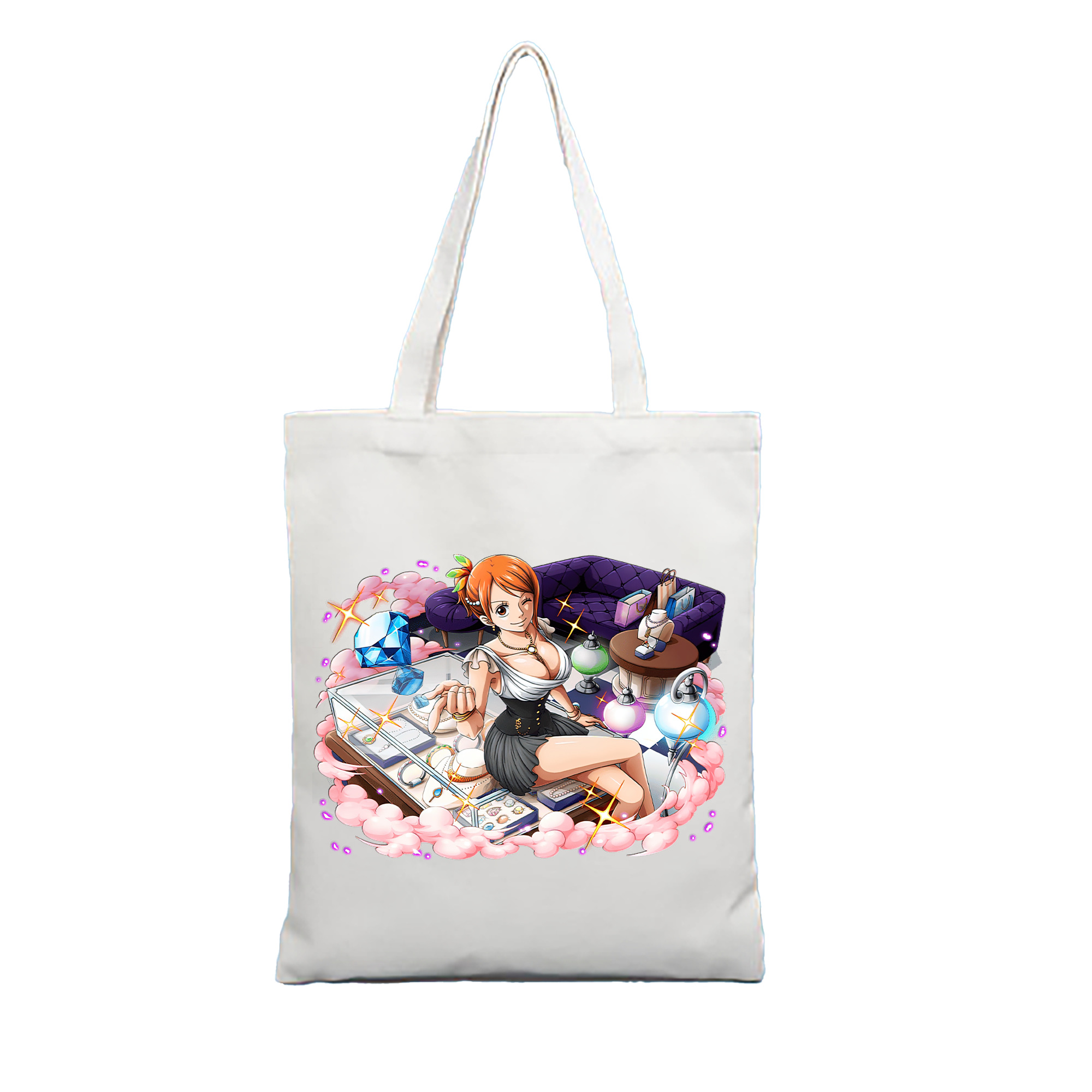 （画像用） ワンピース ナミ ONE PIECE Nami 縦型キャンバス生地手提げバッグ　トートバッグ