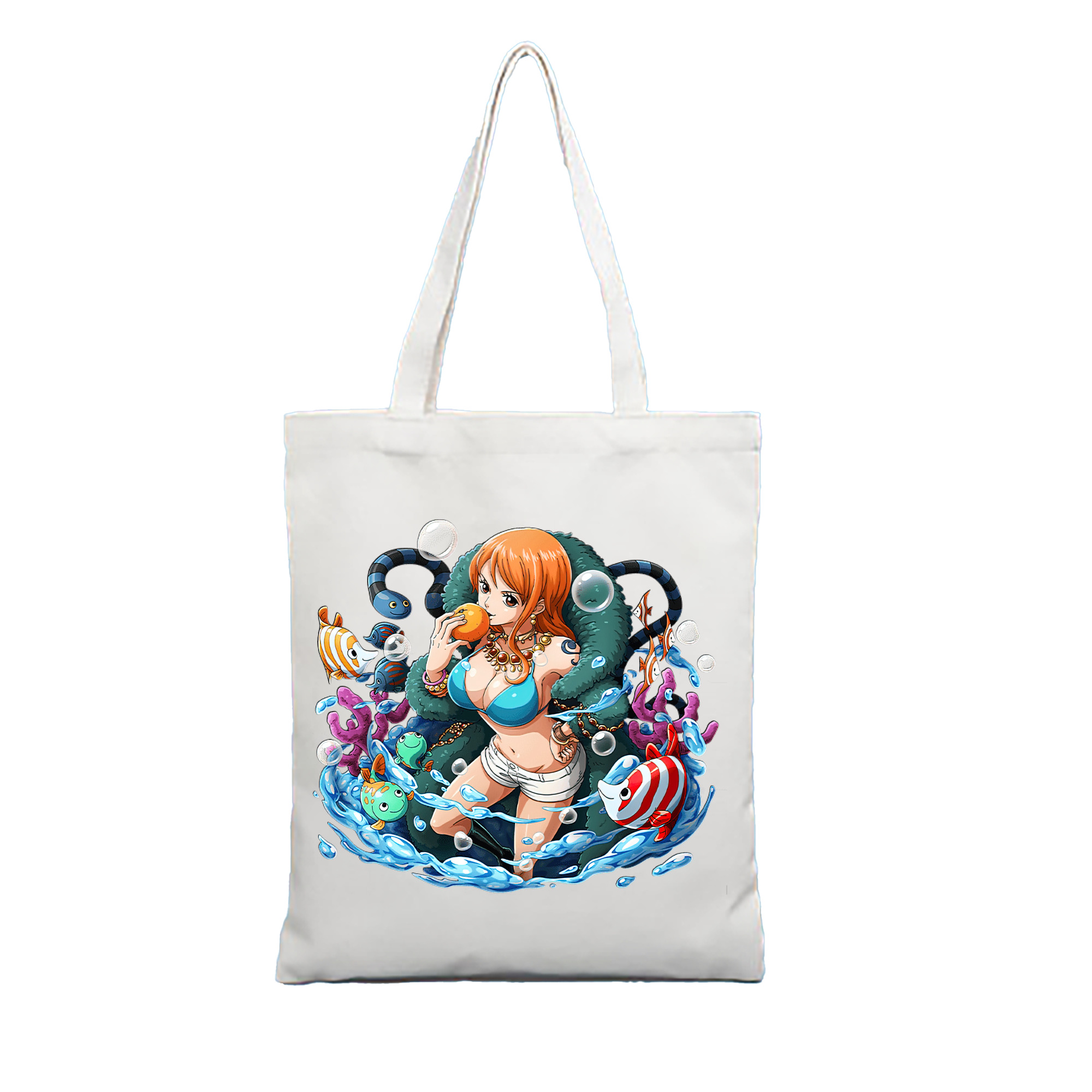 （画像用） ワンピース ナミ ONE PIECE Nami 縦型キャンバス生地手提げバッグ　トートバッグ