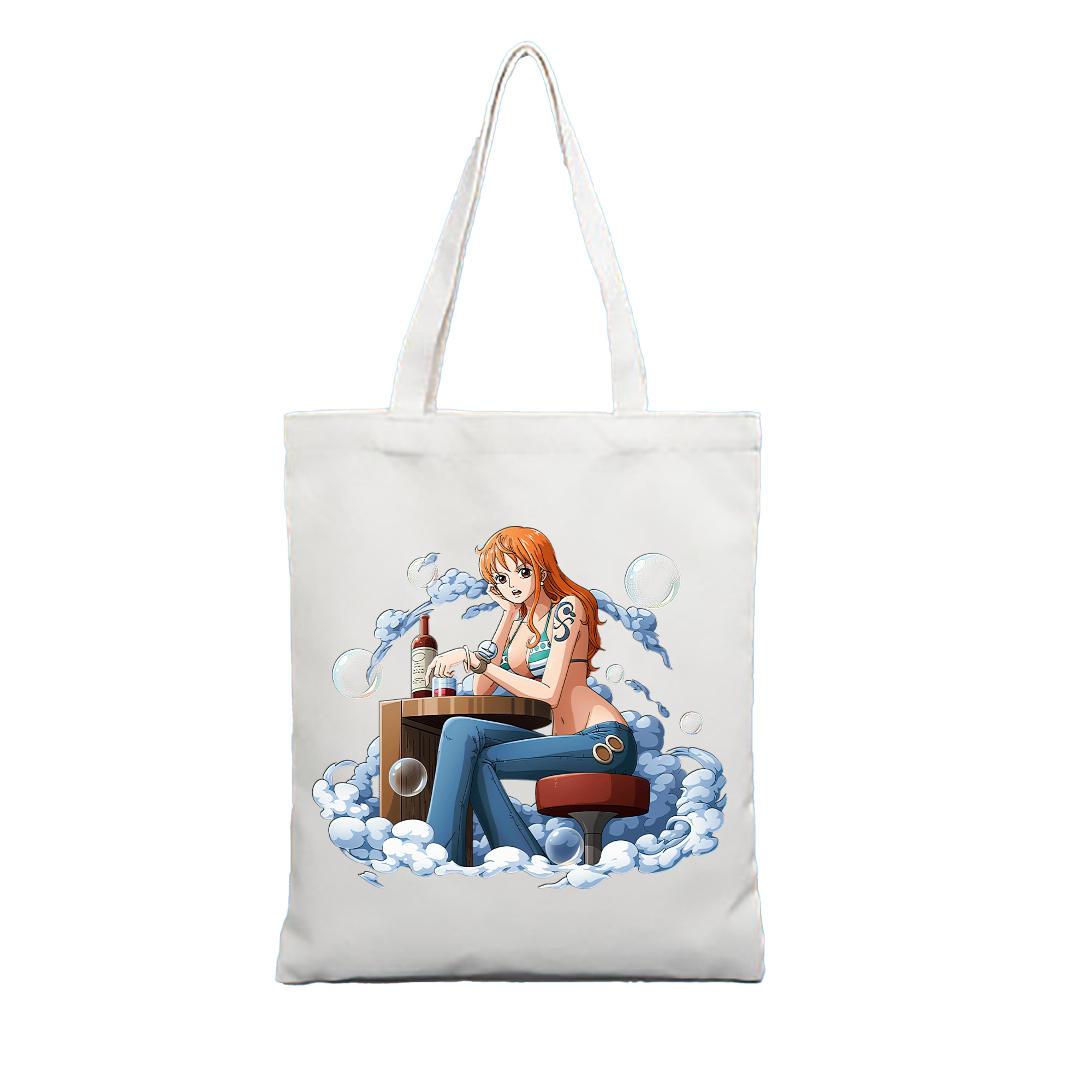 （画像用） ワンピース ナミ ONE PIECE Nami 縦型キャンバス生地手提げバッグ　トートバッグ