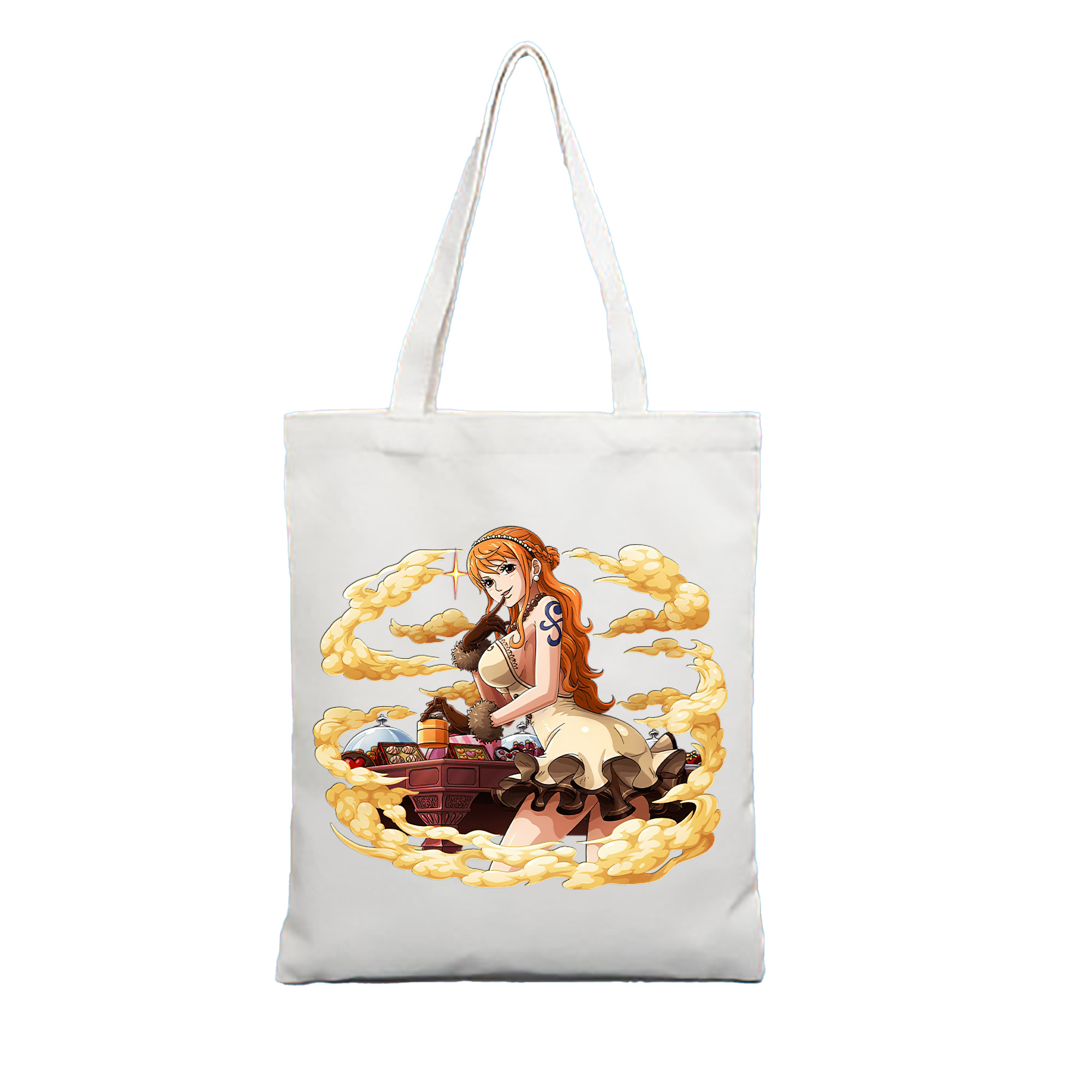 （画像用） ワンピース ナミ ONE PIECE Nami 縦型キャンバス生地手提げバッグ　トートバッグ