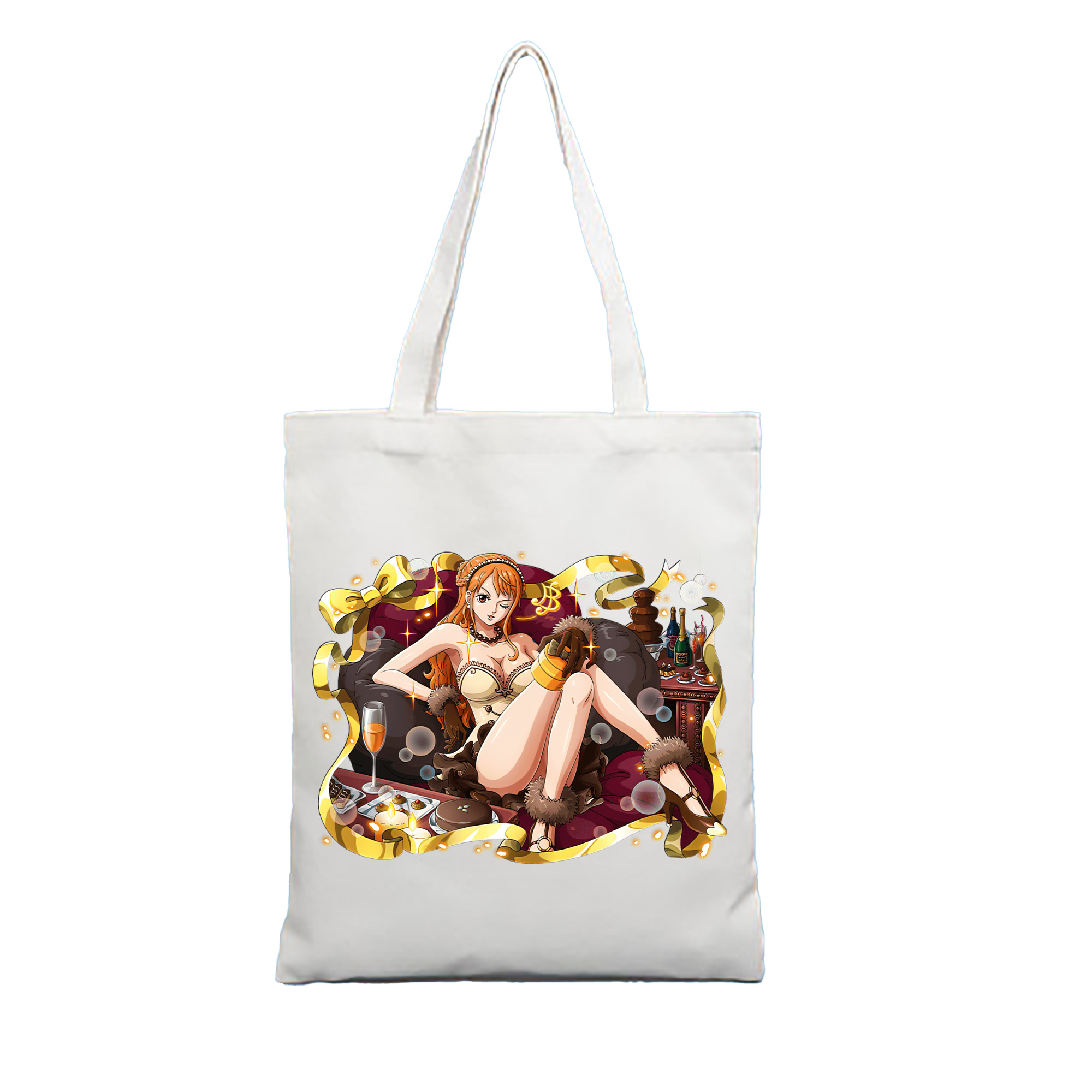 （画像用） ワンピース ナミ ONE PIECE Nami 縦型キャンバス生地手提げバッグ　トートバッグ