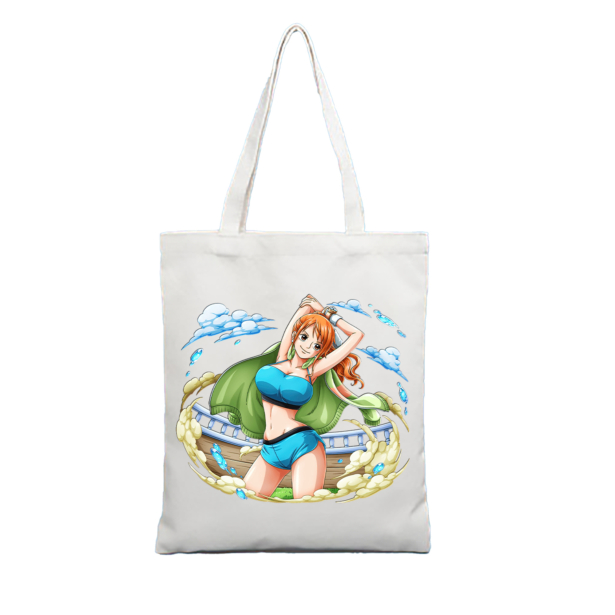 （画像用） ワンピース ナミ ONE PIECE Nami 縦型キャンバス生地手提げバッグ　トートバッグ