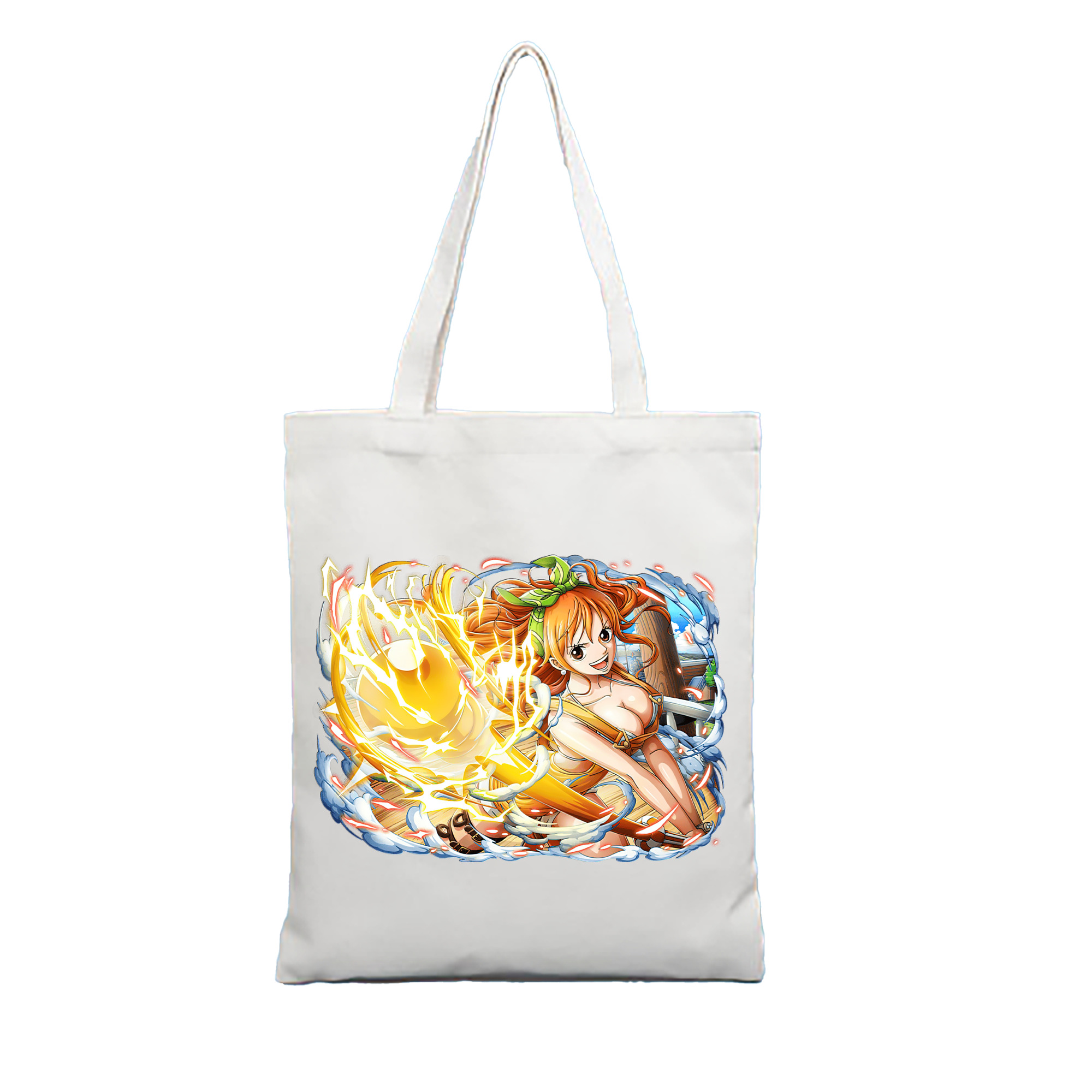 （画像用） ワンピース ナミ ONE PIECE Nami 縦型キャンバス生地手提げバッグ　トートバッグ