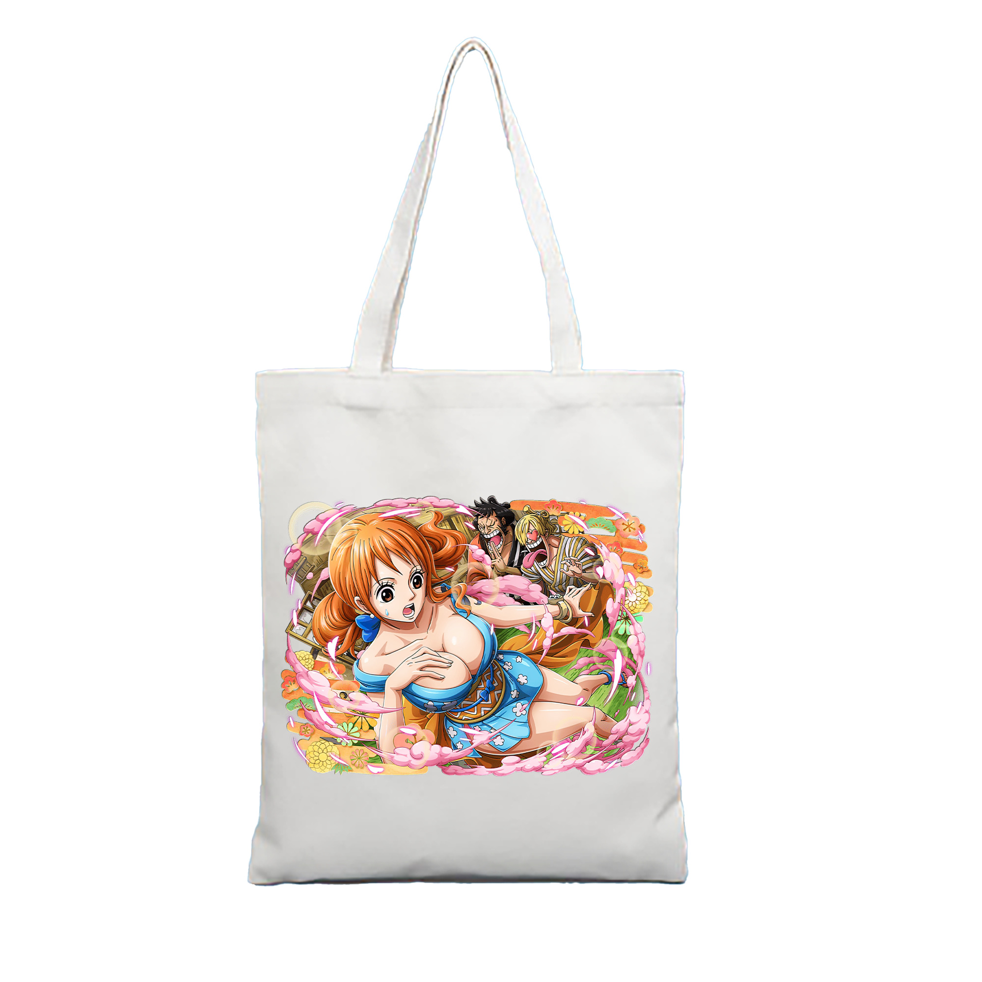（画像用） ワンピース ナミ ONE PIECE Nami 縦型キャンバス生地手提げバッグ　トートバッグ
