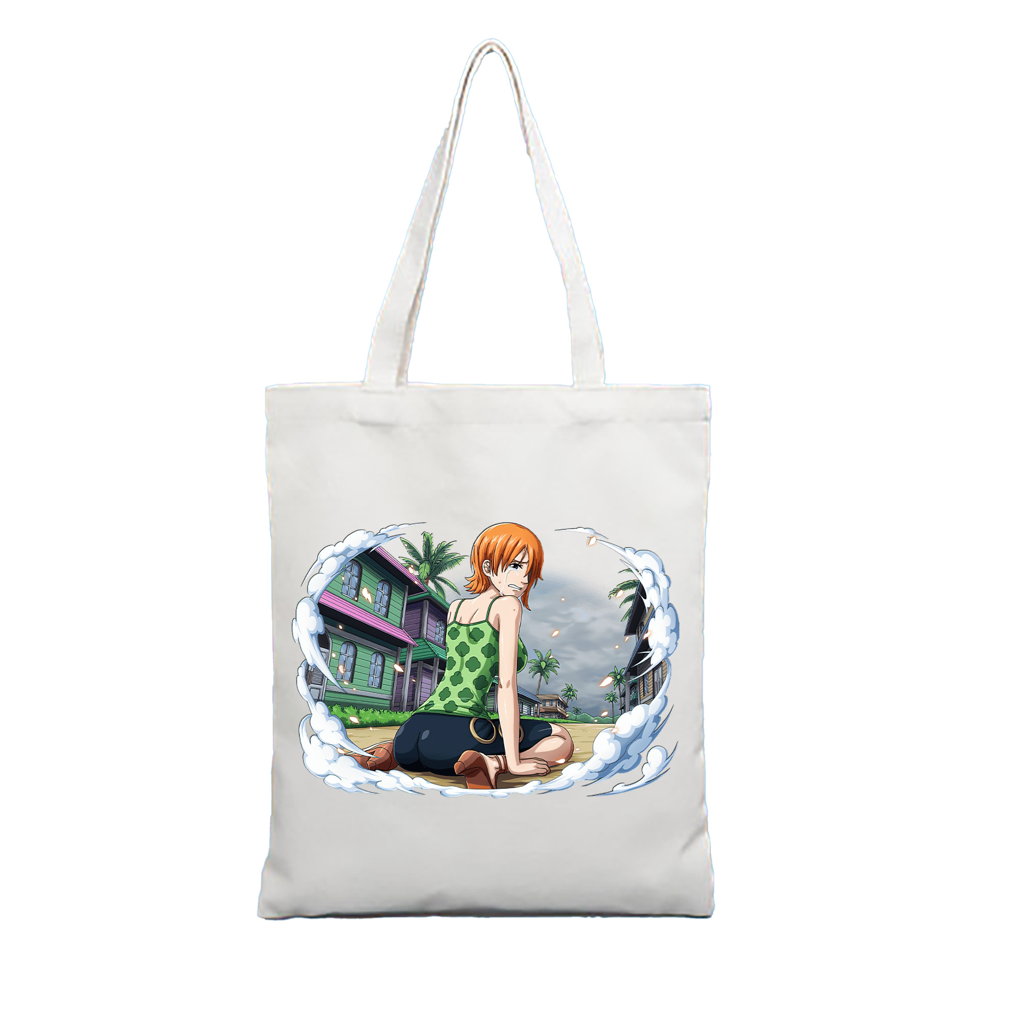 （画像用） ワンピース ナミ ONE PIECE Nami 縦型キャンバス生地手提げバッグ　トートバッグ
