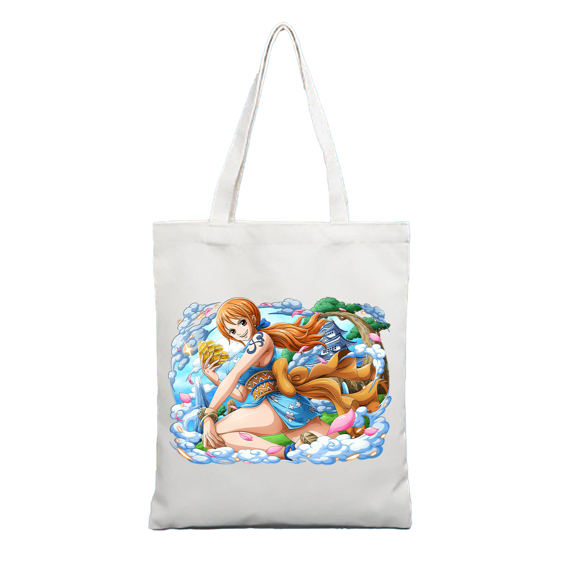 （画像用） ワンピース ナミ ONE PIECE Nami 縦型キャンバス生地手提げバッグ　トートバッグ