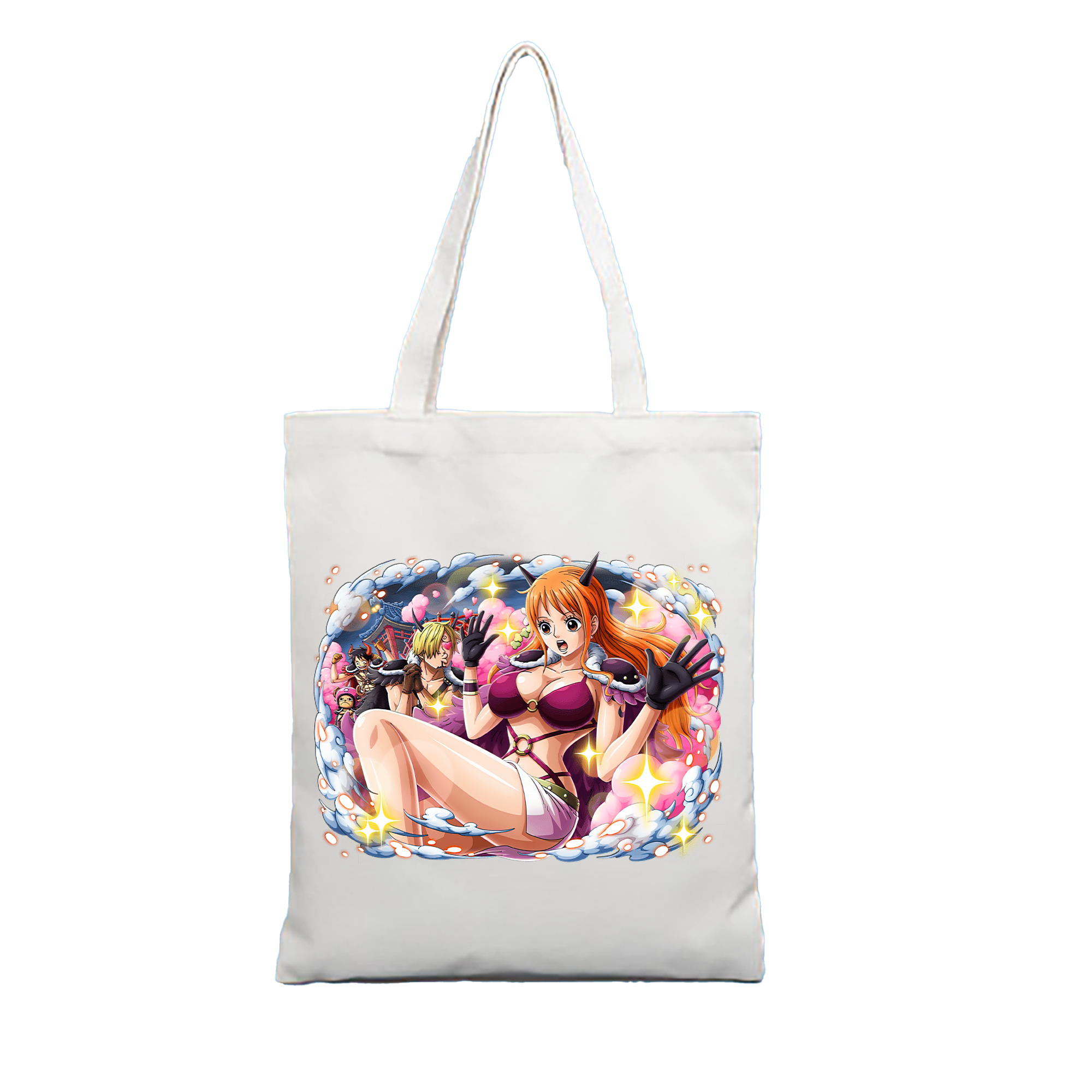 （画像用） ワンピース ナミ ONE PIECE Nami 縦型キャンバス生地手提げバッグ　トートバッグ