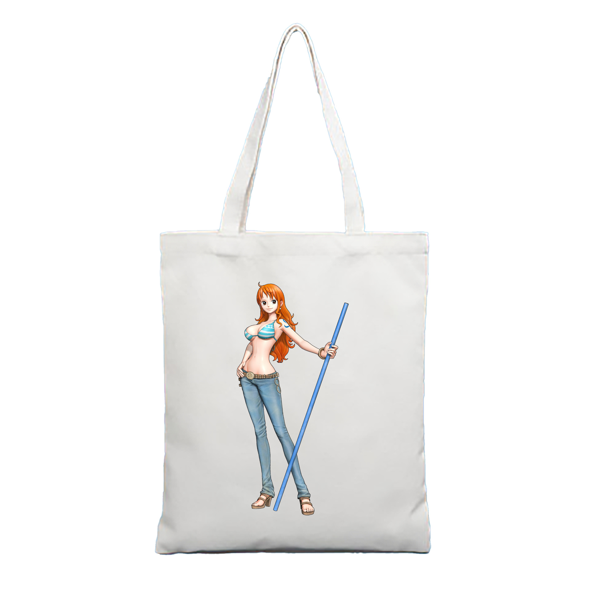 （画像用） ワンピース ナミ ONE PIECE Nami 縦型キャンバス生地手提げバッグ　トートバッグ