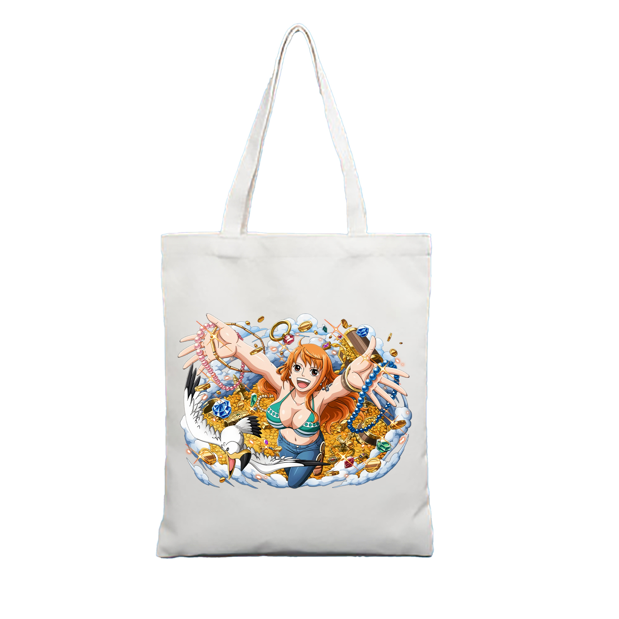 （画像用） ワンピース ナミ ONE PIECE Nami 縦型キャンバス生地手提げバッグ　トートバッグ