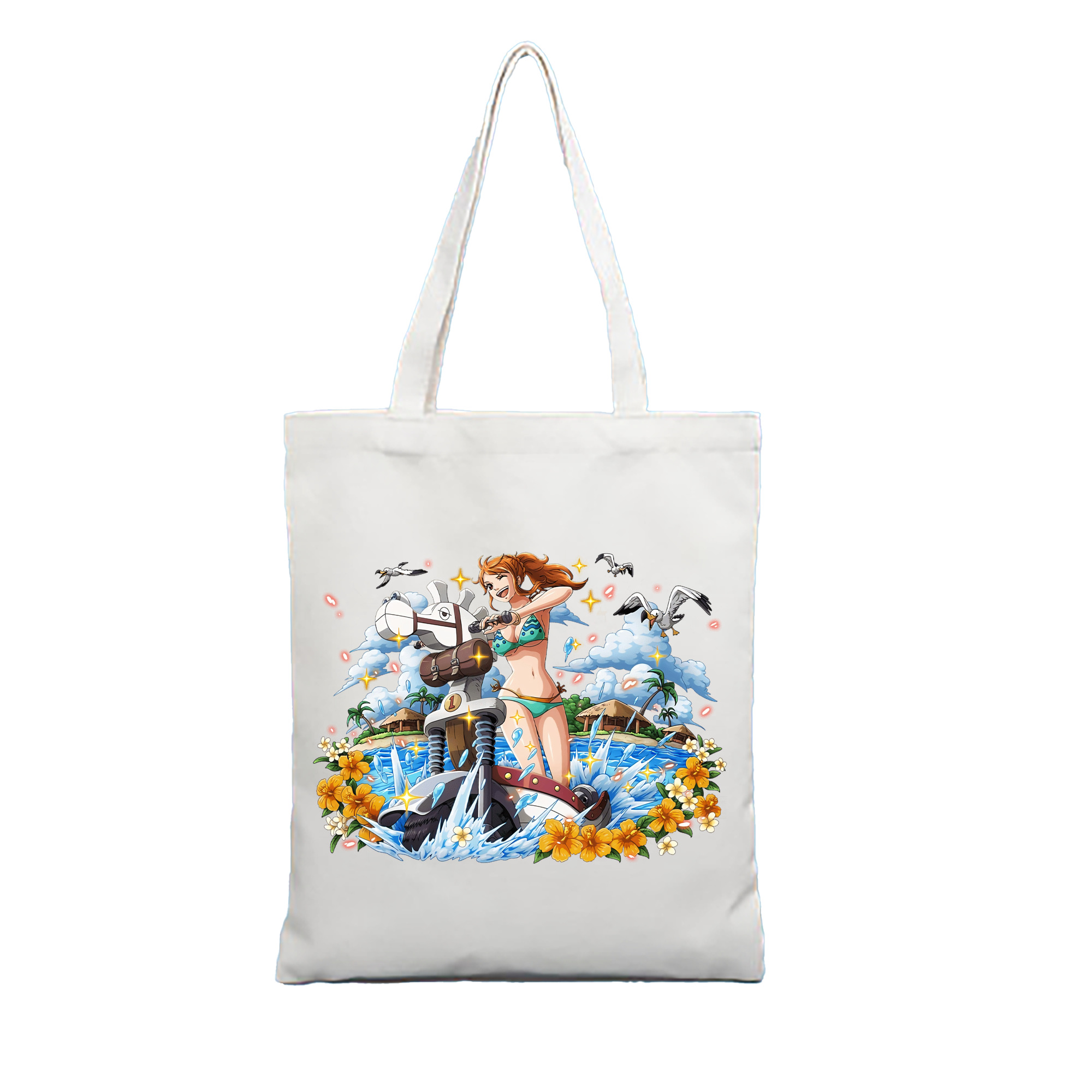 （画像用） ワンピース ナミ ONE PIECE Nami 縦型キャンバス生地手提げバッグ　トートバッグ