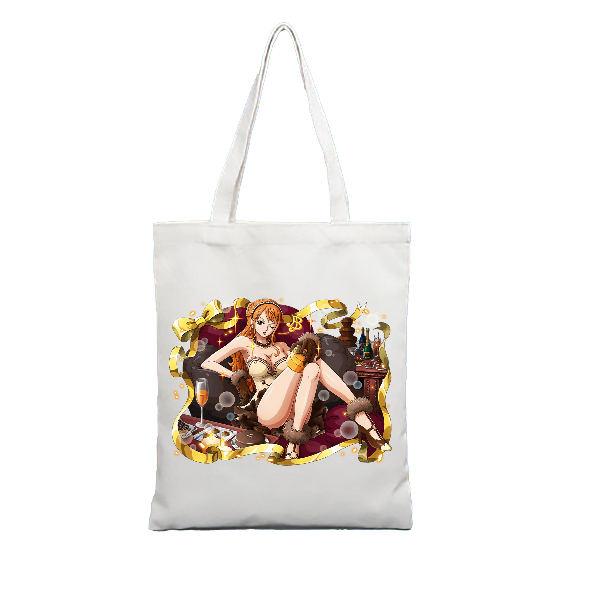 （画像用） ワンピース ナミ ONE PIECE Nami 縦型キャンバス生地手提げバッグ　トートバッグ