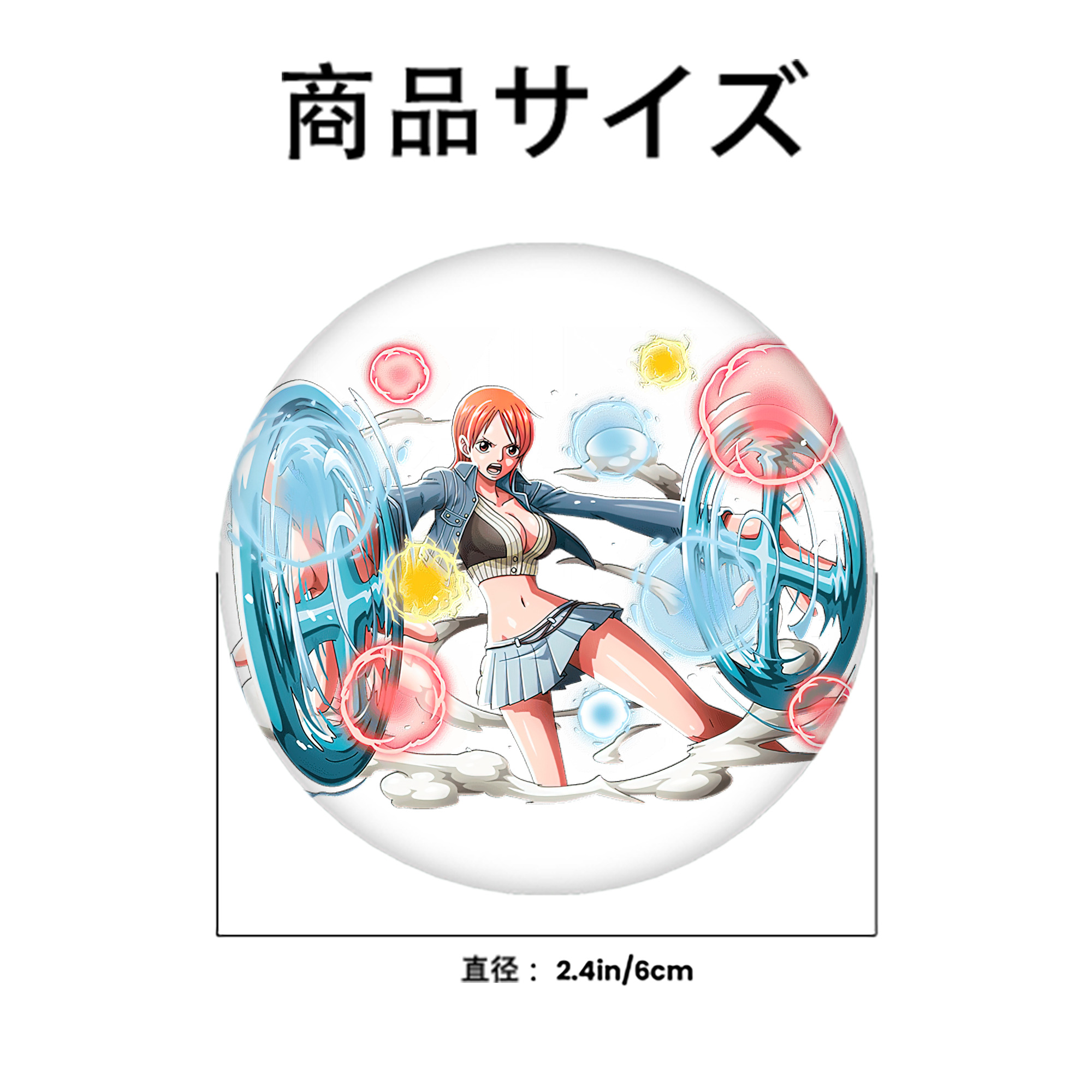 ワンピース ナミ ONE PIECE Nami 6cm 缶バッジ 複数セット