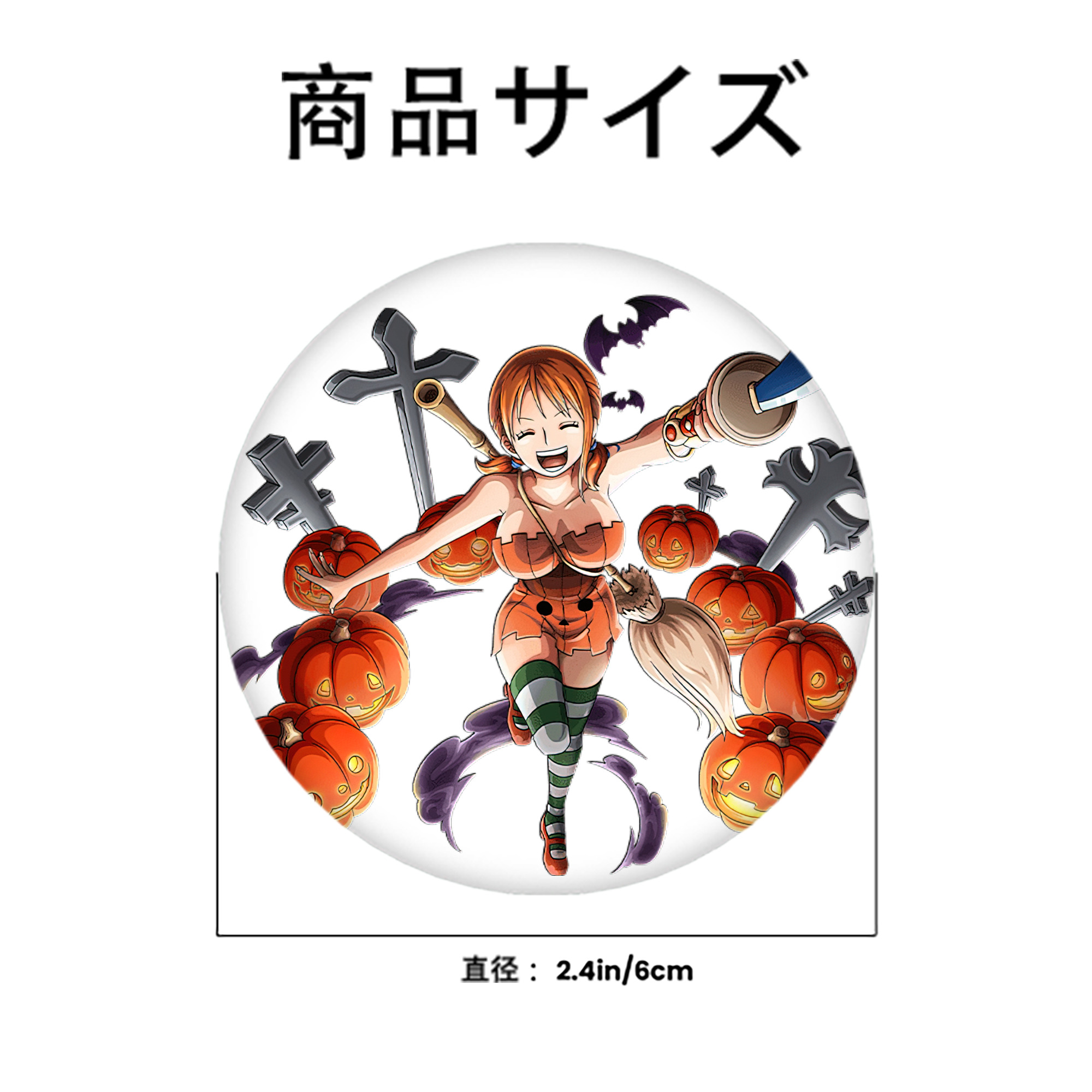 ワンピース ナミ ONE PIECE Nami 6cm 缶バッジ 複数セット