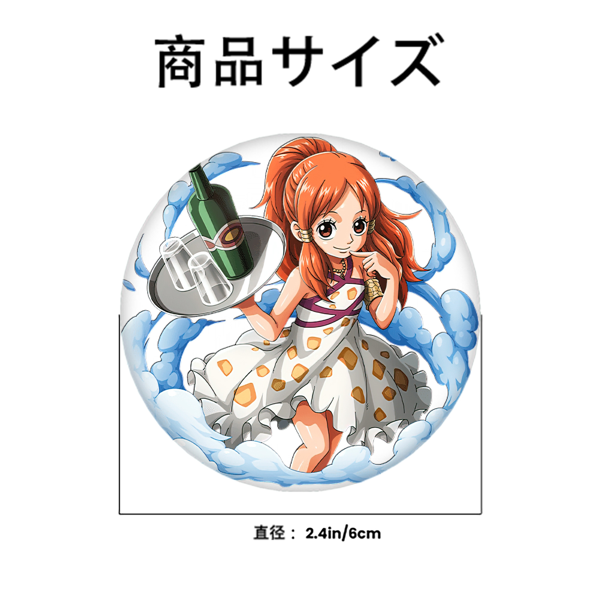 ワンピース ナミ ONE PIECE Nami 6cm 缶バッジ 複数セット