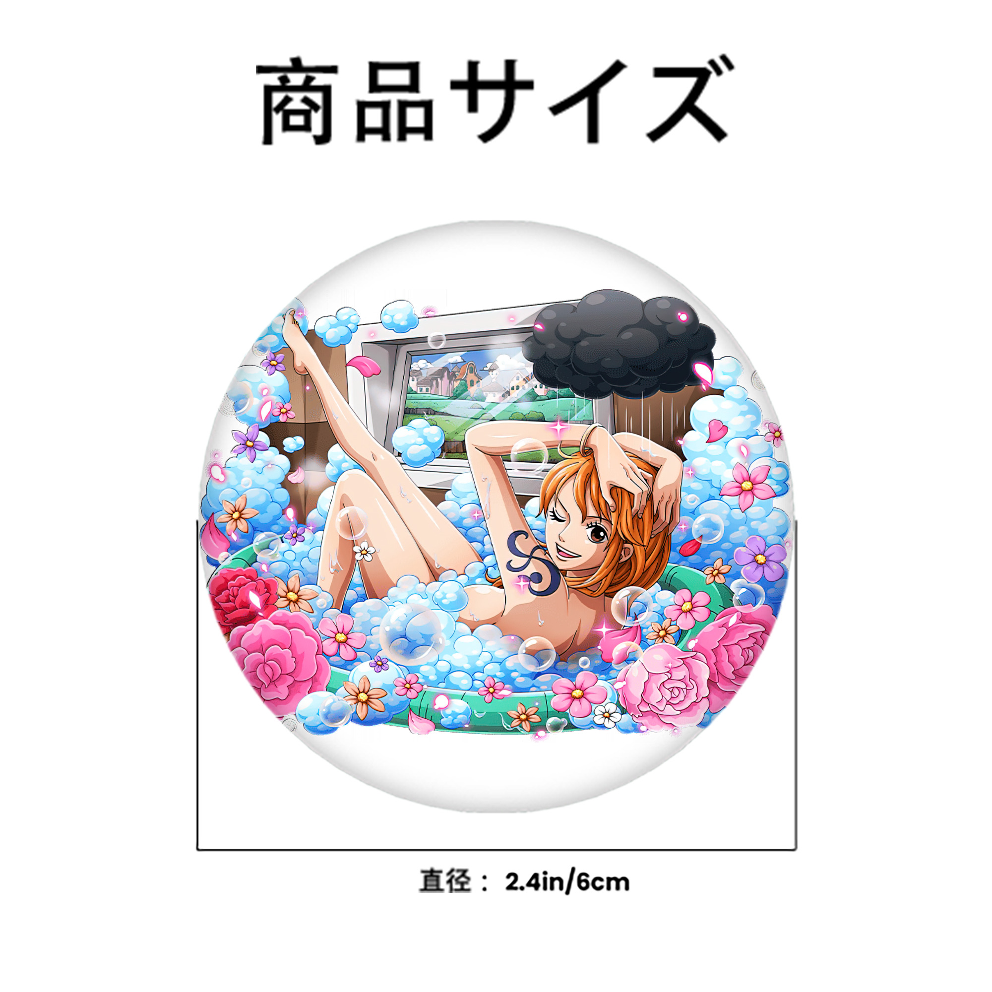 ワンピース ナミ ONE PIECE Nami 6cm 缶バッジ 複数セット