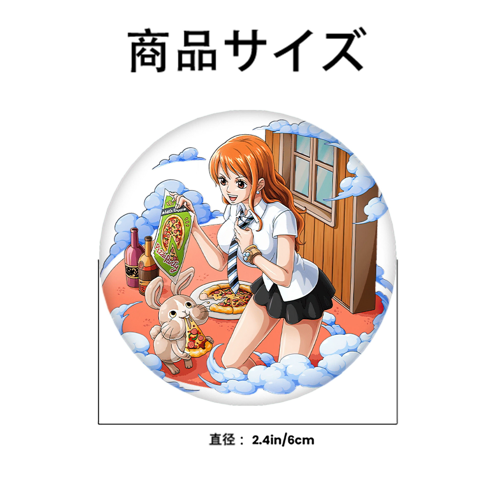 ワンピース ナミ ONE PIECE Nami 6cm 缶バッジ 複数セット