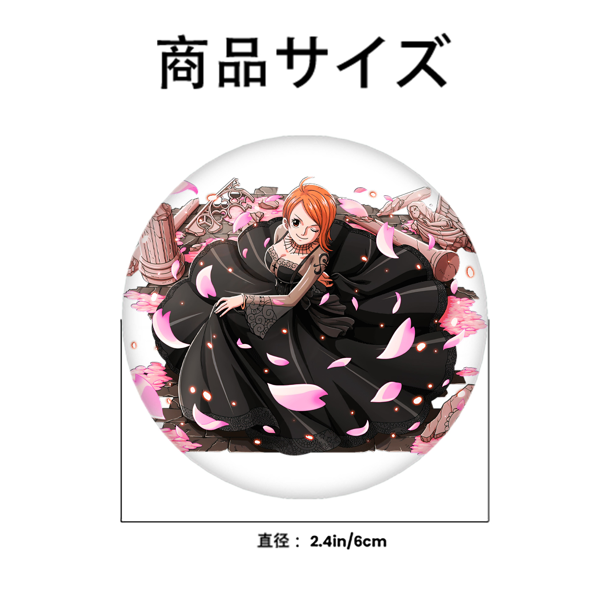 ワンピース ナミ ONE PIECE Nami 6cm 缶バッジ 複数セット