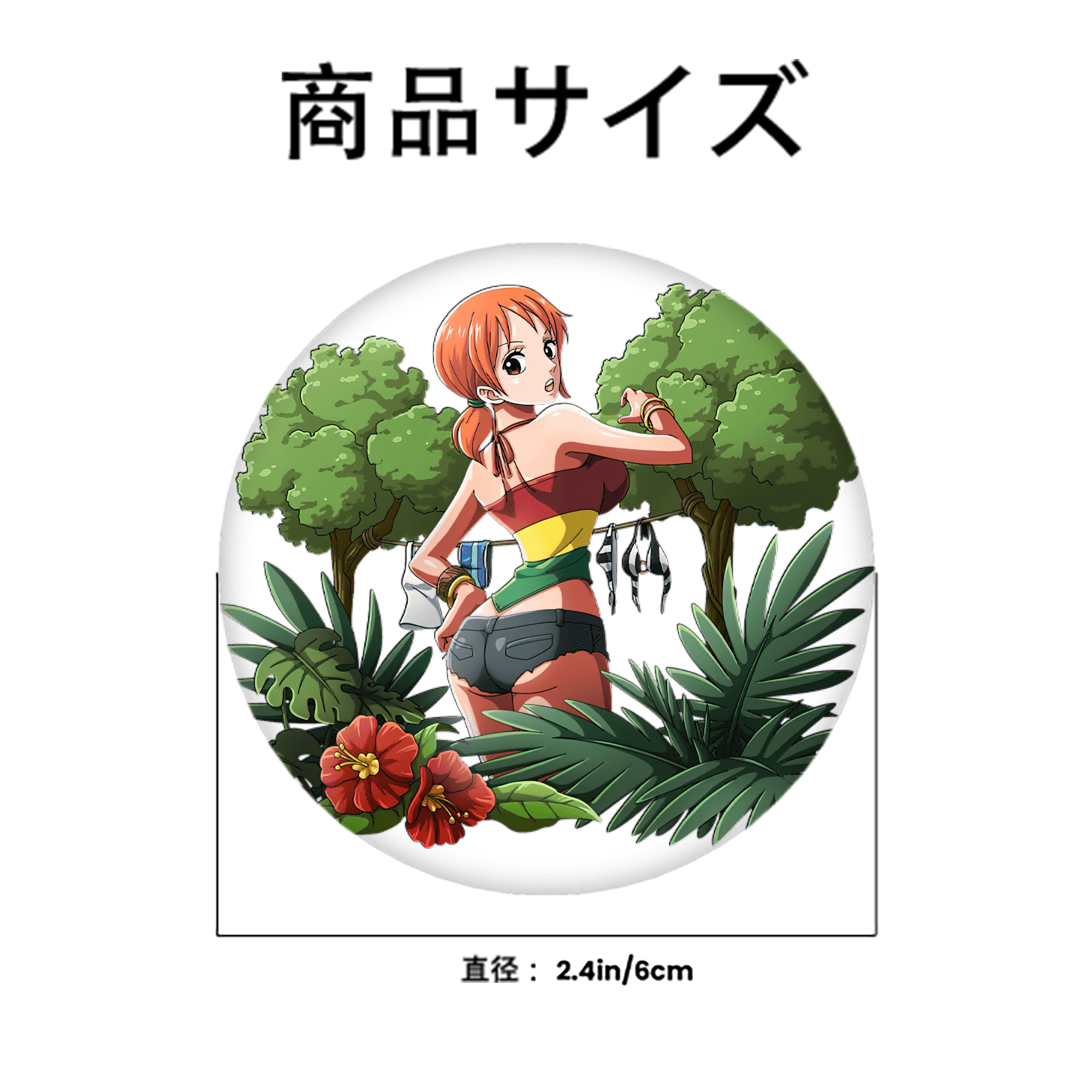 ワンピース ナミ ONE PIECE Nami 6cm 缶バッジ 複数セット