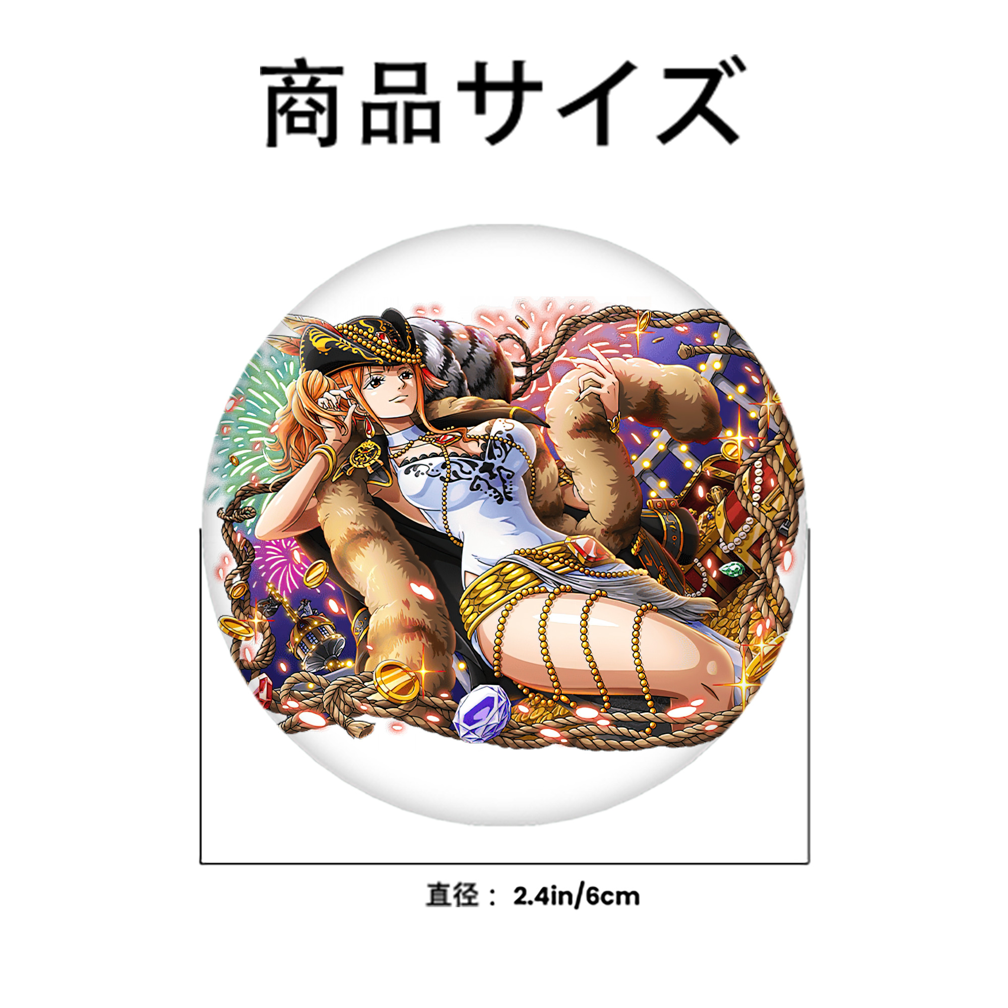 ワンピース ナミ ONE PIECE Nami 6cm 缶バッジ 複数セット