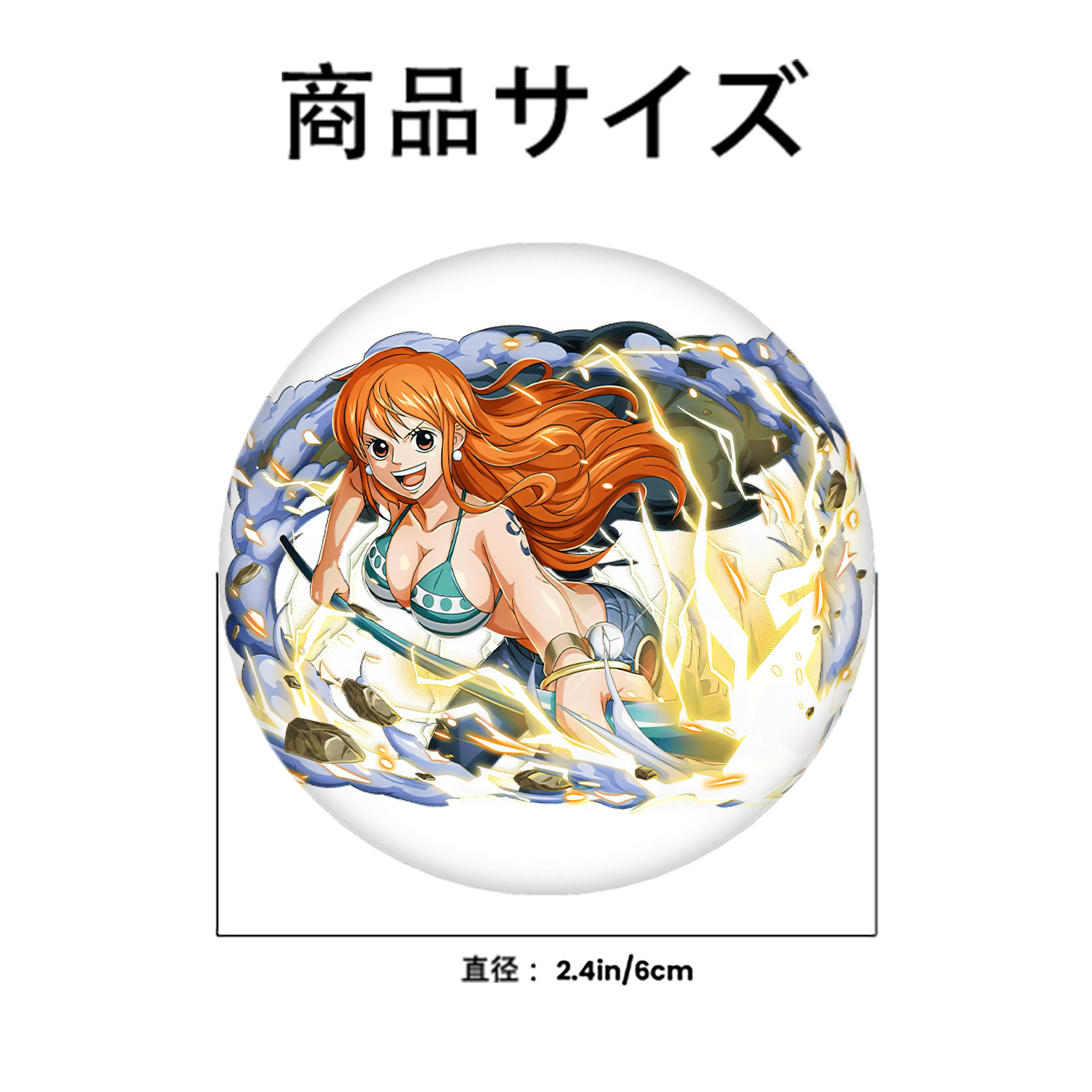 ワンピース ナミ ONE PIECE Nami 6cm 缶バッジ 複数セット
