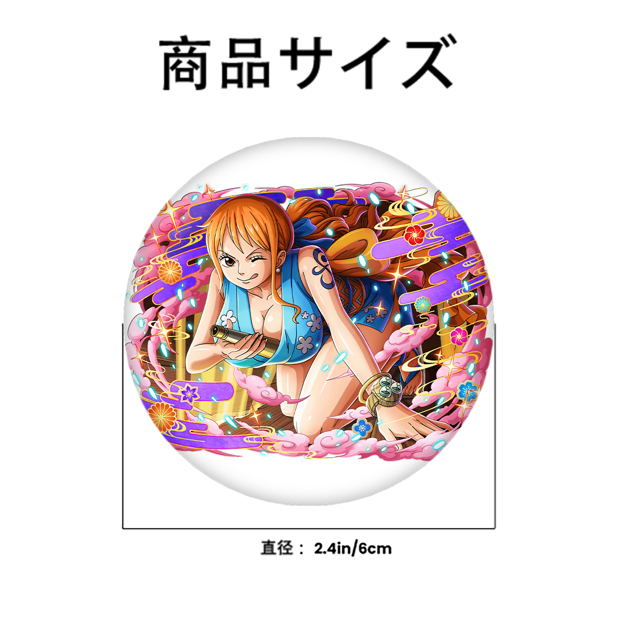 ワンピース ナミ ONE PIECE Nami 6cm 缶バッジ 複数セット