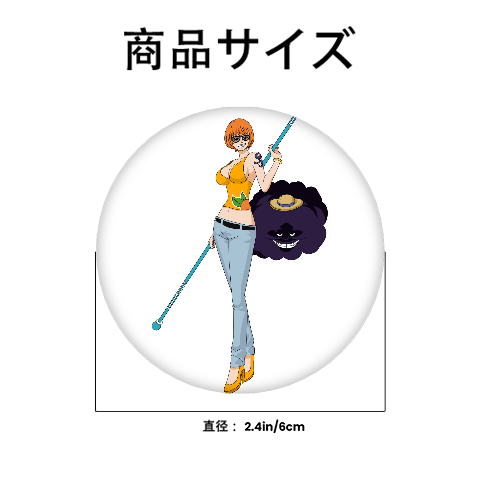 ワンピース ナミ ONE PIECE Nami 6cm 缶バッジ 複数セット