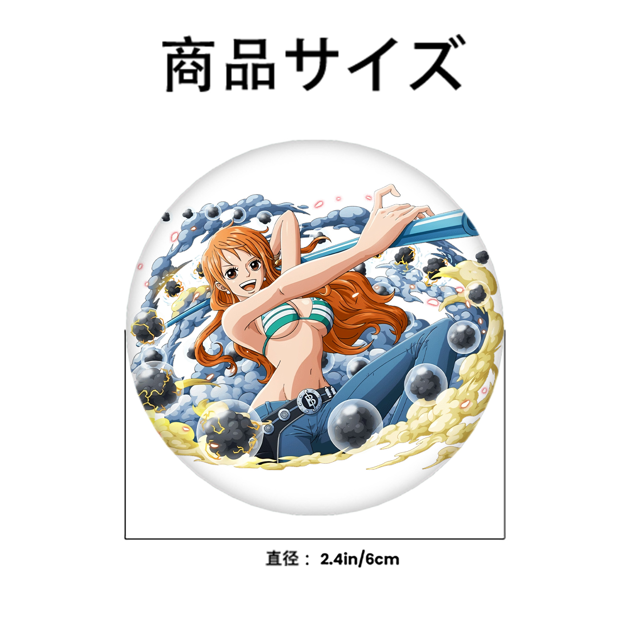 ワンピース ナミ ONE PIECE Nami 6cm 缶バッジ 複数セット