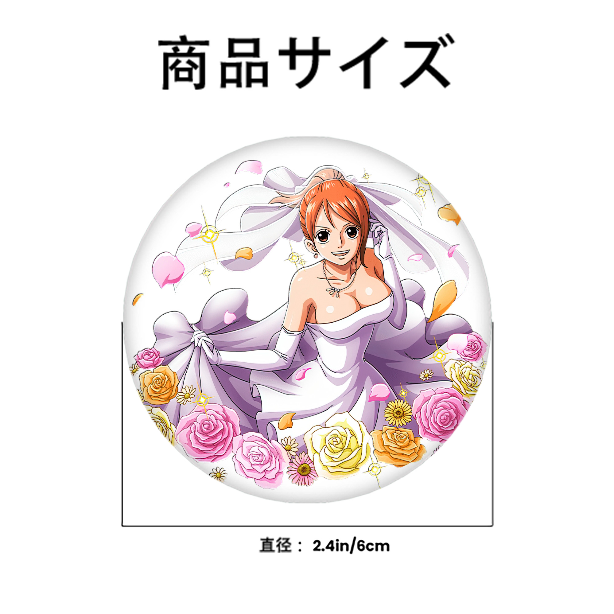 ワンピース ナミ ONE PIECE Nami 6cm 缶バッジ 複数セット