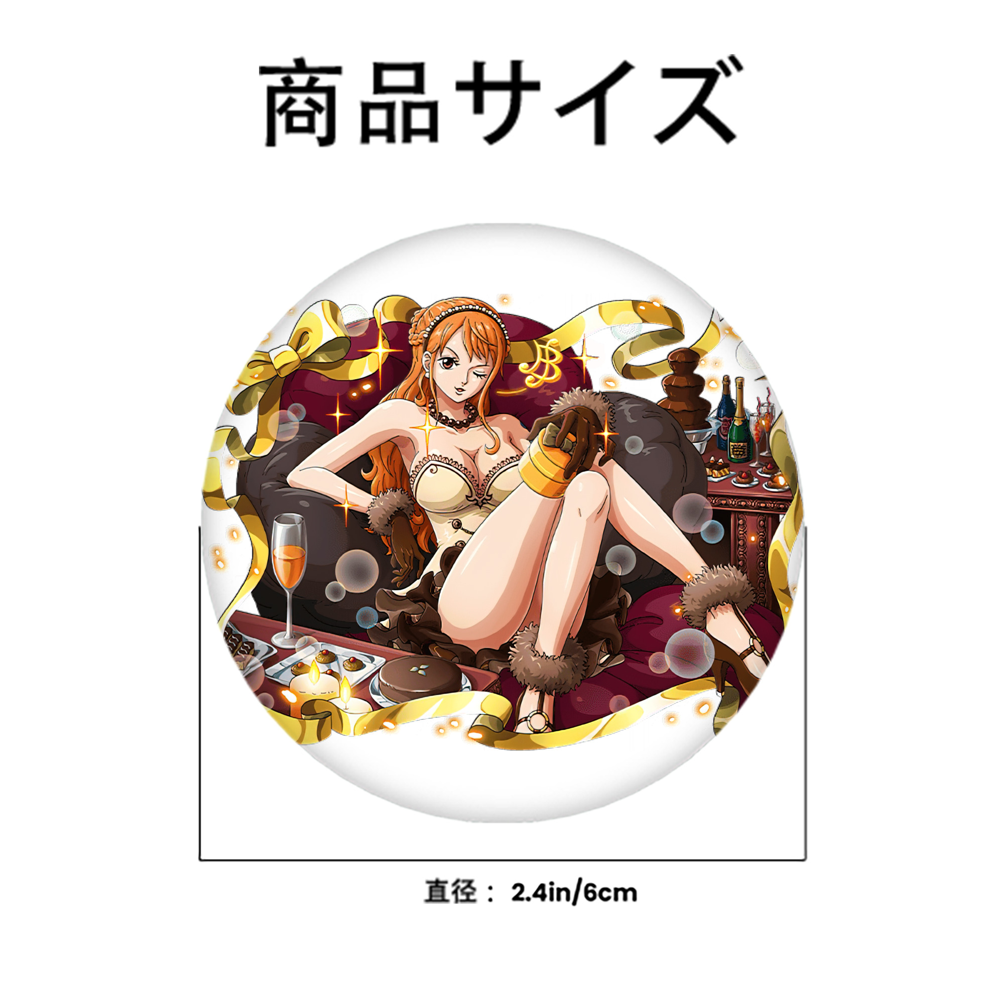 ワンピース ナミ ONE PIECE Nami 6cm 缶バッジ 複数セット