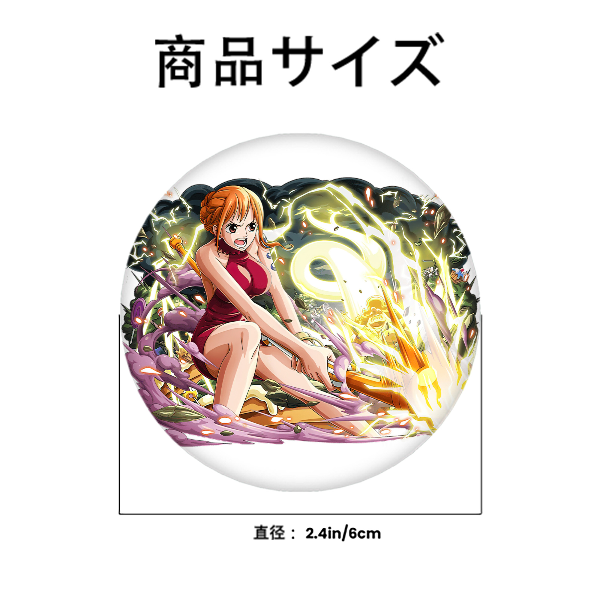 ワンピース ナミ ONE PIECE Nami 6cm 缶バッジ 複数セット