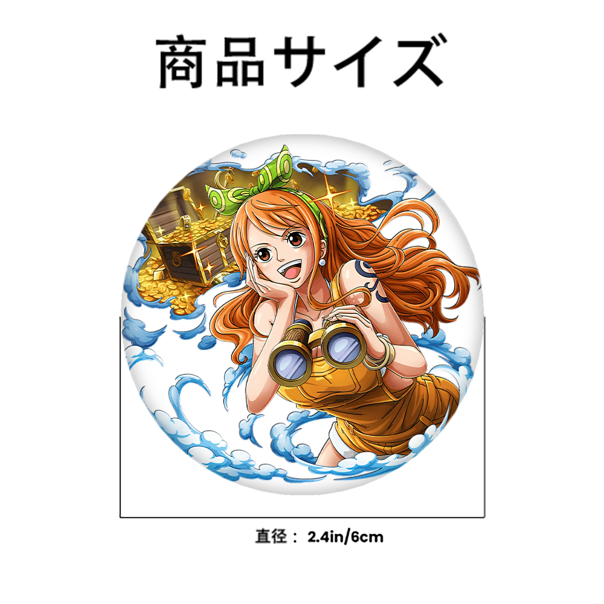 ワンピース ナミ ONE PIECE Nami 6cm 缶バッジ 複数セット