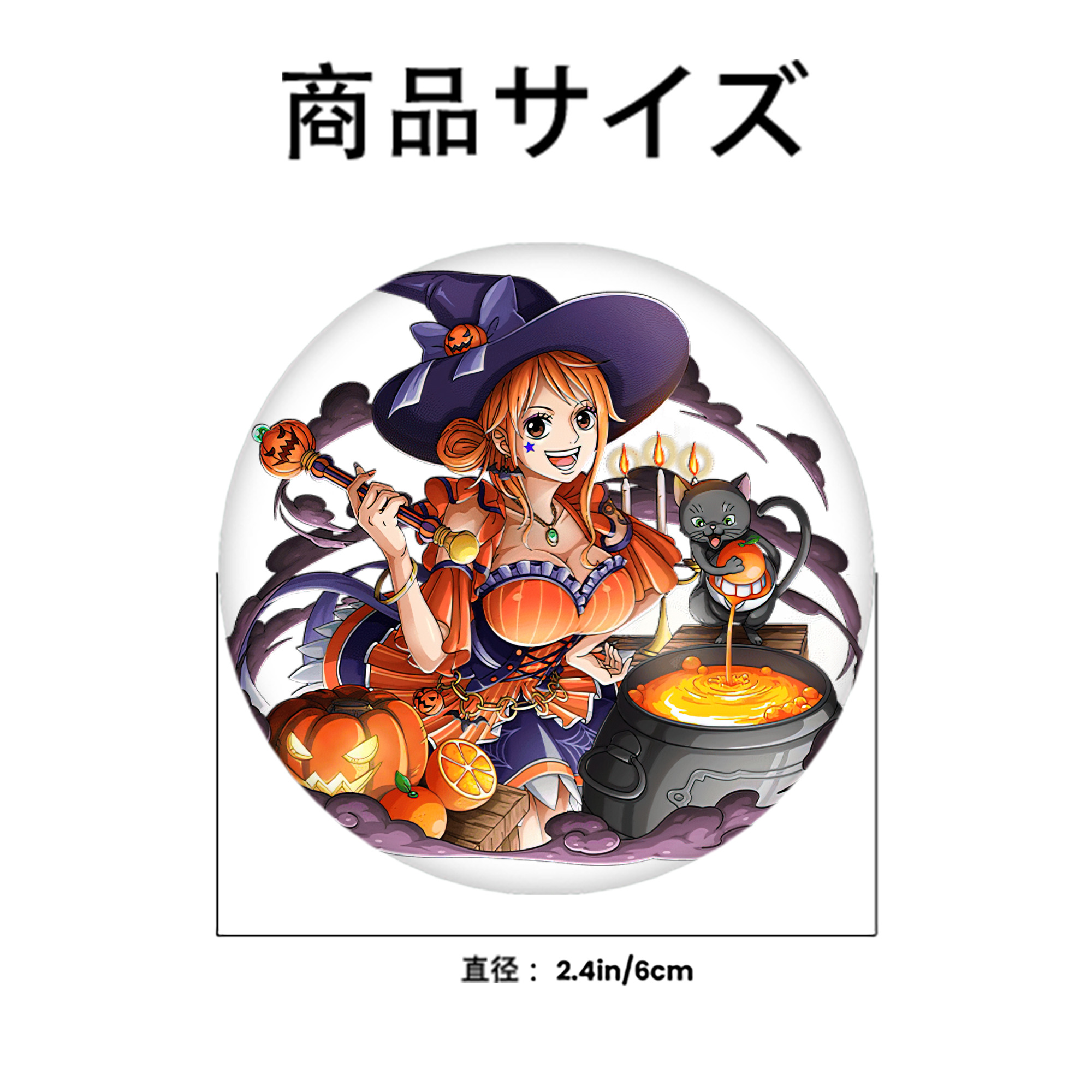 ワンピース ナミ ONE PIECE Nami 6cm 缶バッジ 複数セット