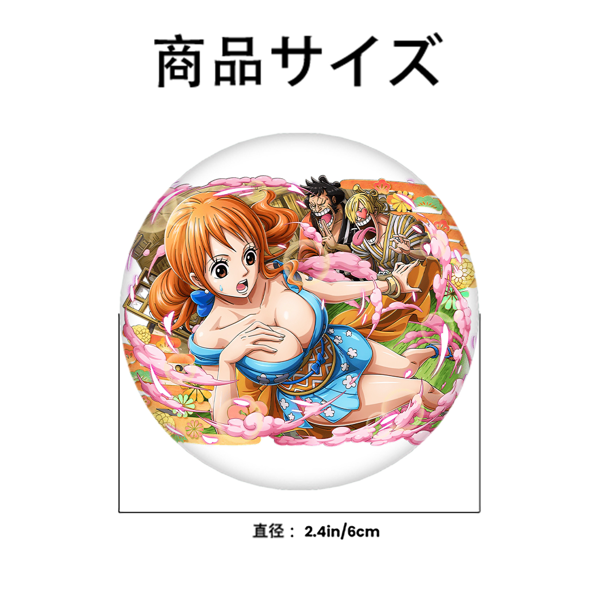 ワンピース ナミ ONE PIECE Nami 6cm 缶バッジ 複数セット