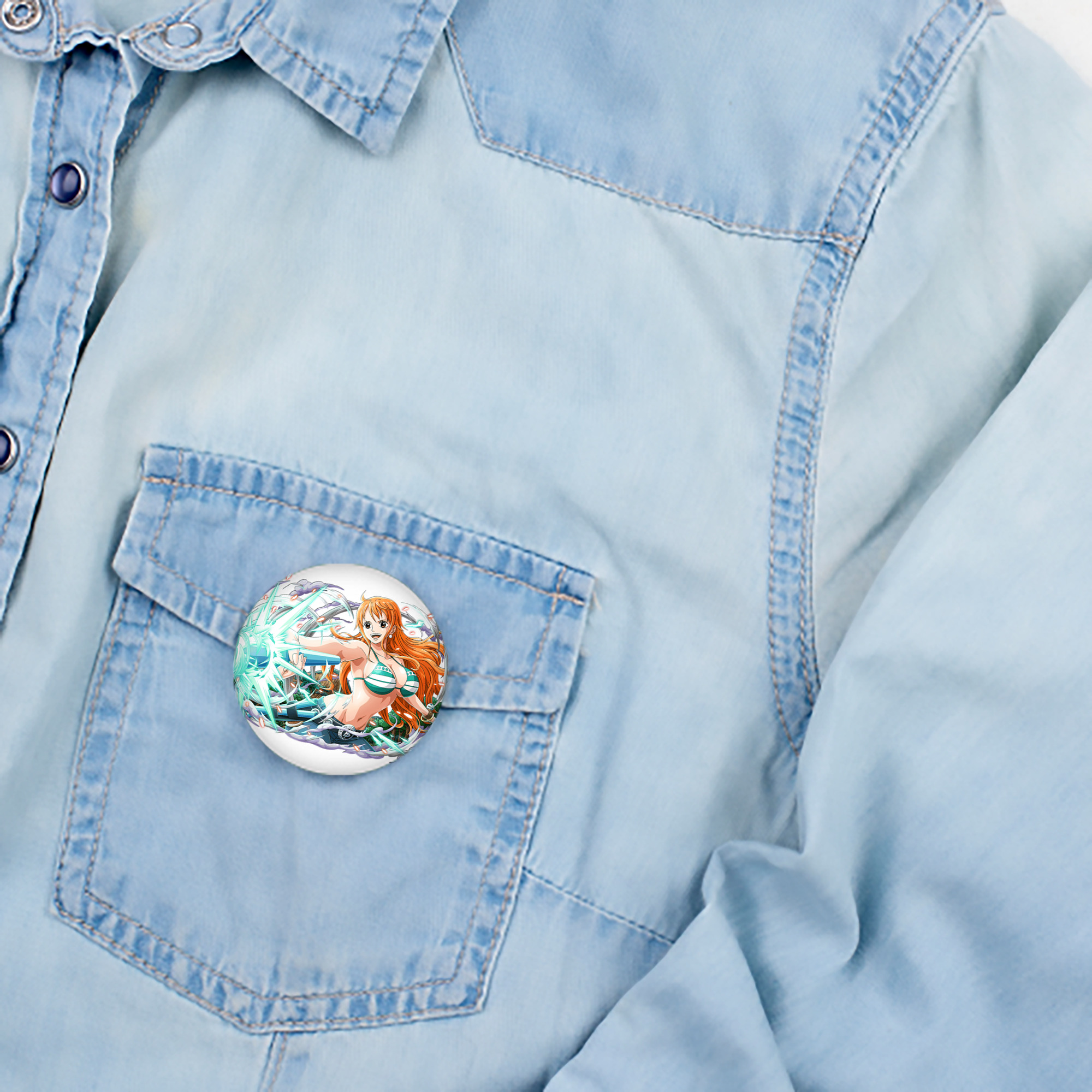 ワンピース ナミ ONE PIECE Nami 6cm 缶バッジ 複数セット