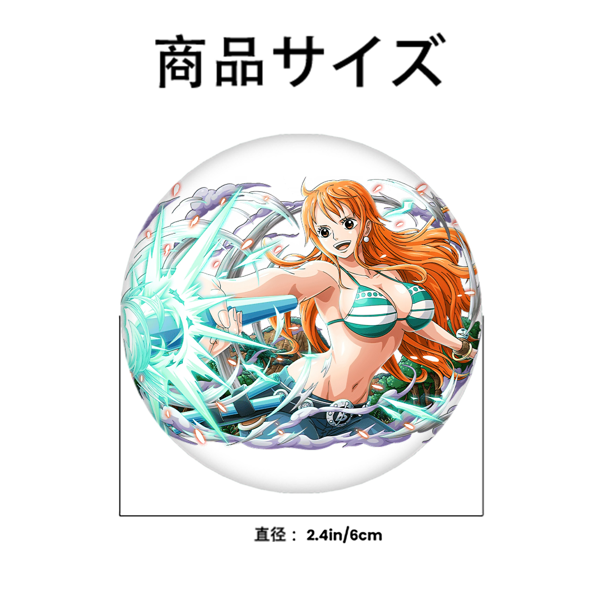 ワンピース ナミ ONE PIECE Nami 6cm 缶バッジ 複数セット
