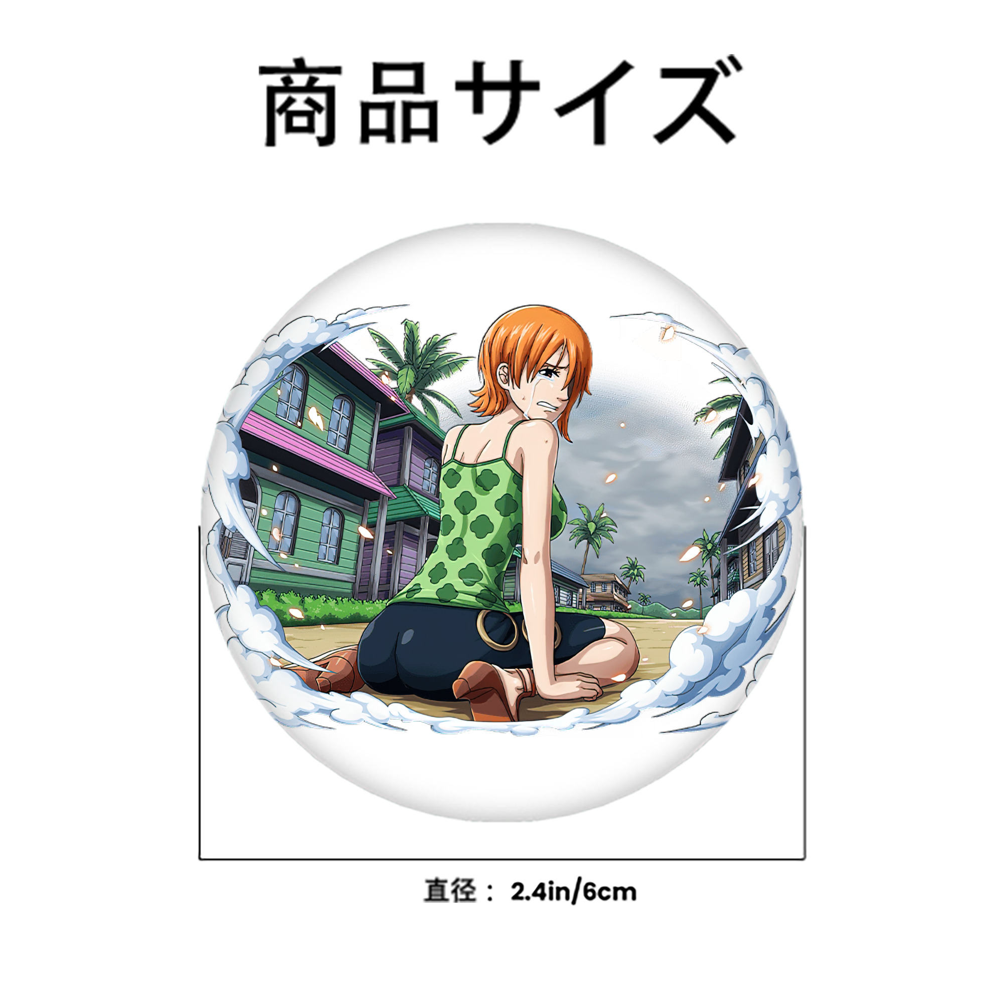 ワンピース ナミ ONE PIECE Nami 6cm 缶バッジ 複数セット