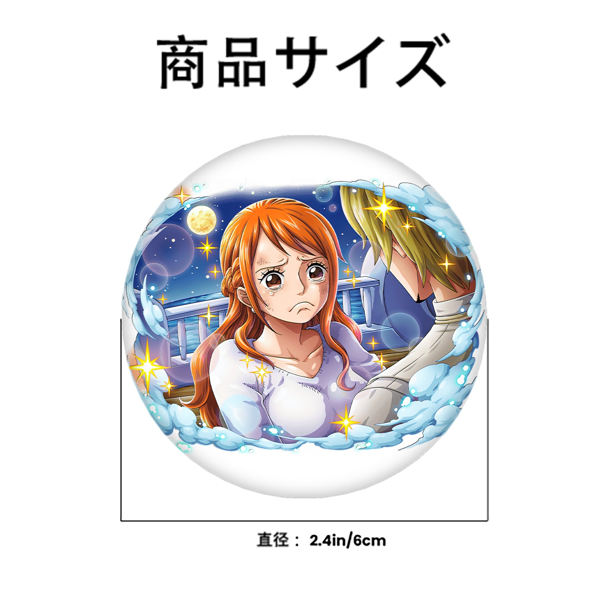 ワンピース ナミ ONE PIECE Nami 6cm 缶バッジ 複数セット