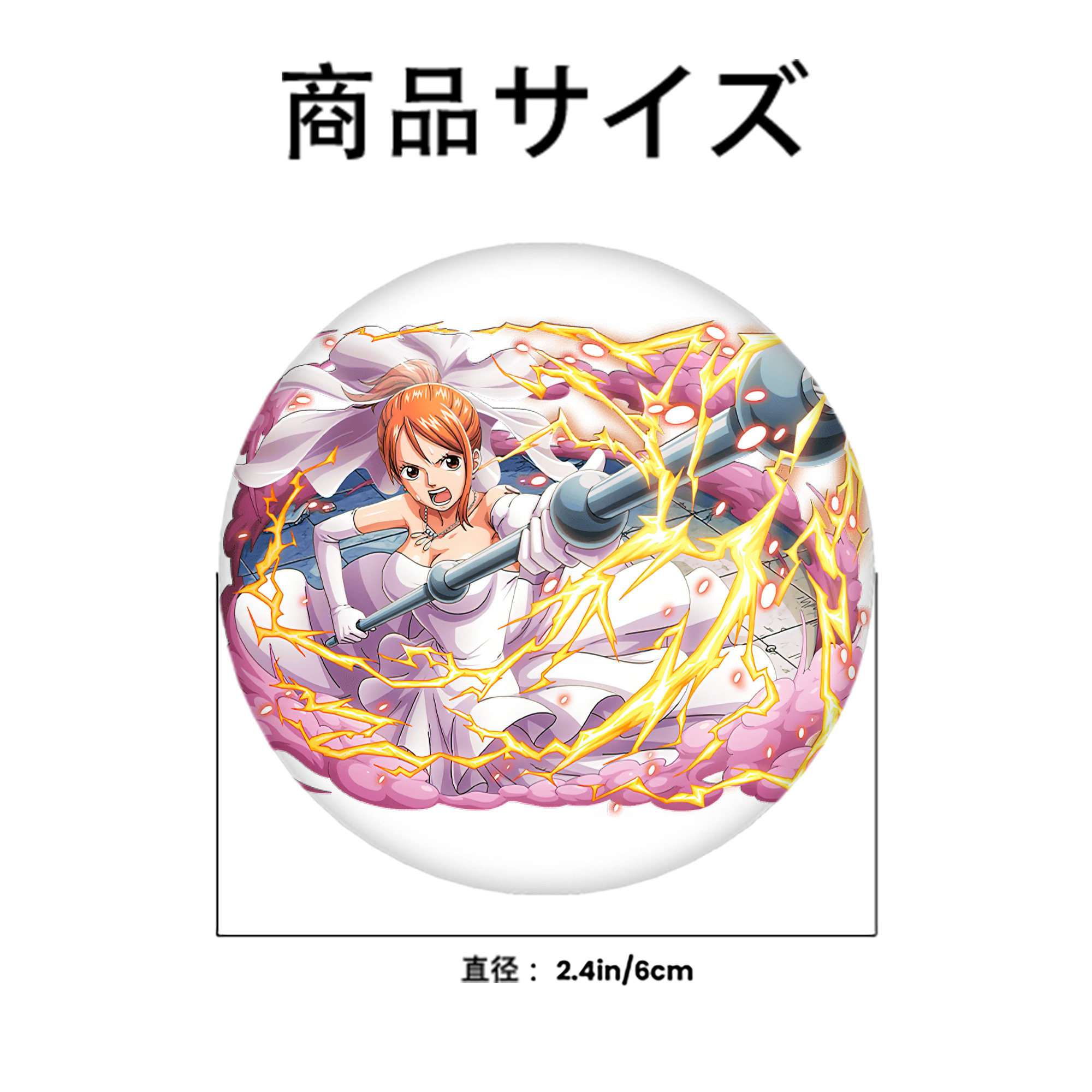 ワンピース ナミ ONE PIECE Nami 6cm 缶バッジ 複数セット
